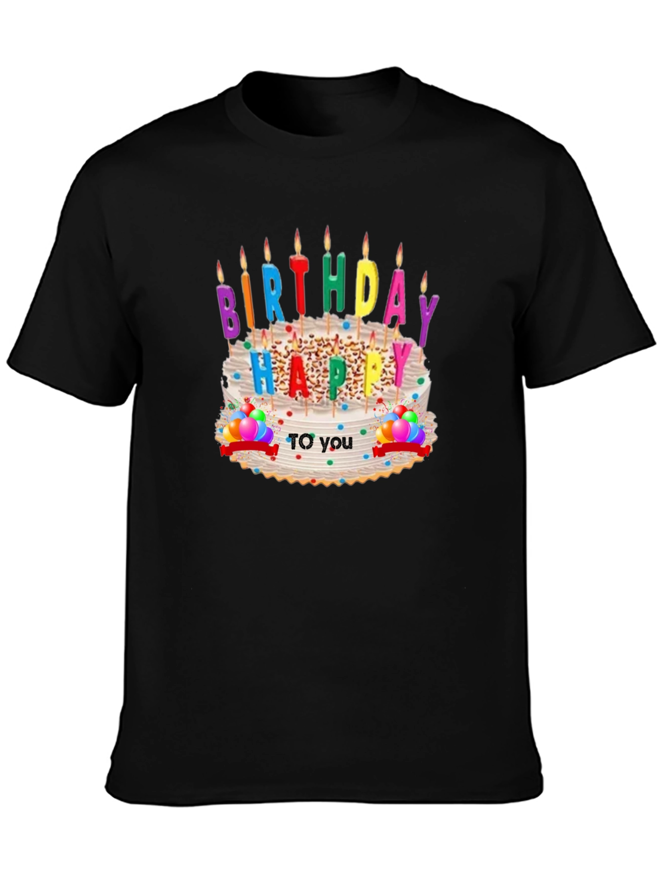 Birthday Cake Graphic T-Shirt