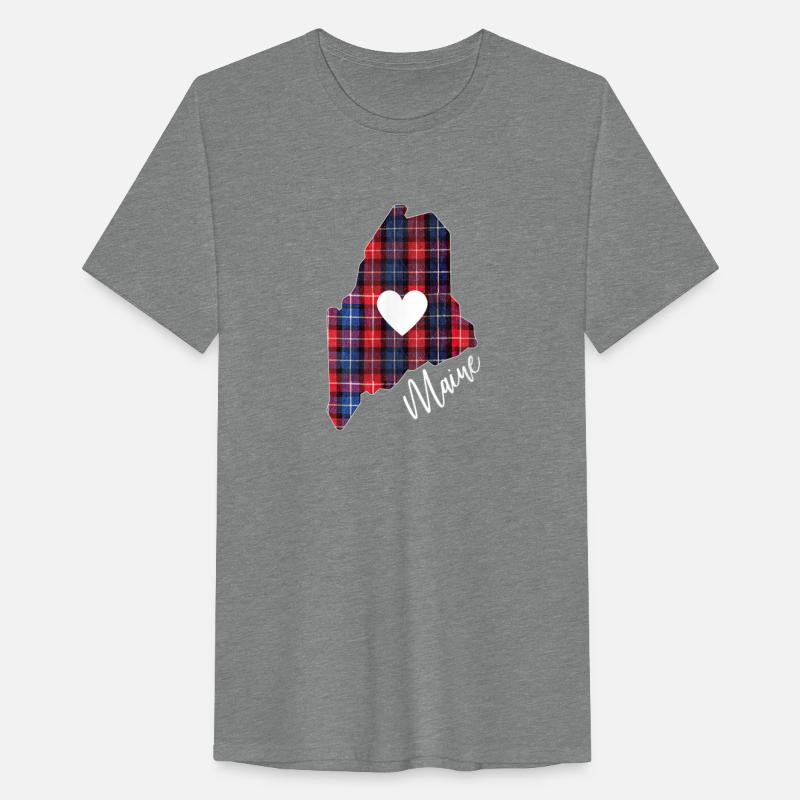 Love State Of Maine In Plaid