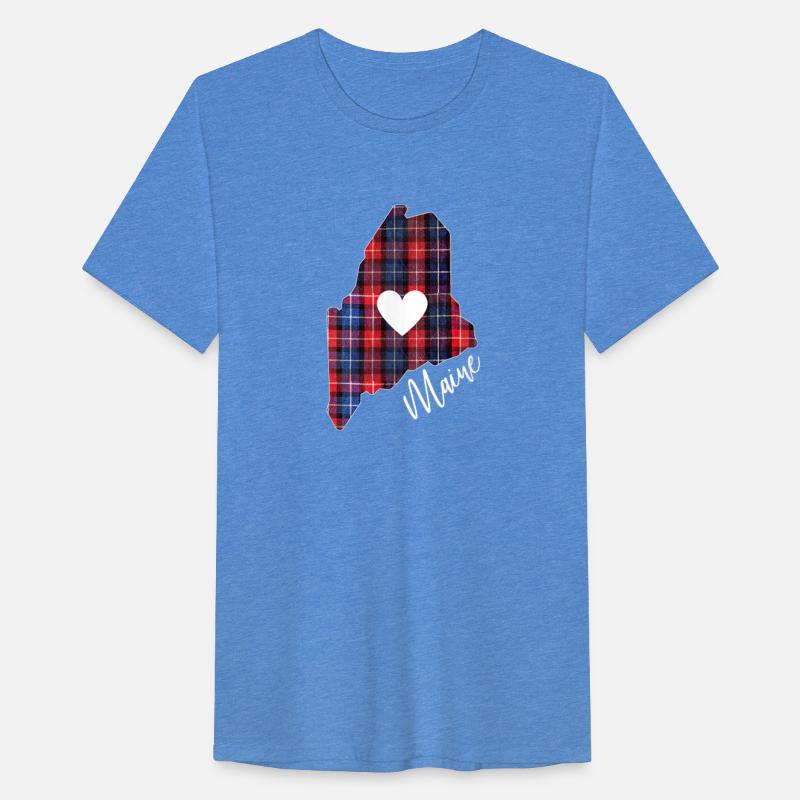 Love State Of Maine In Plaid