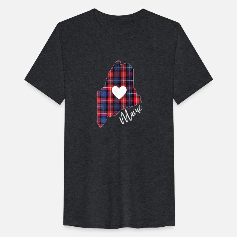 Love State Of Maine In Plaid