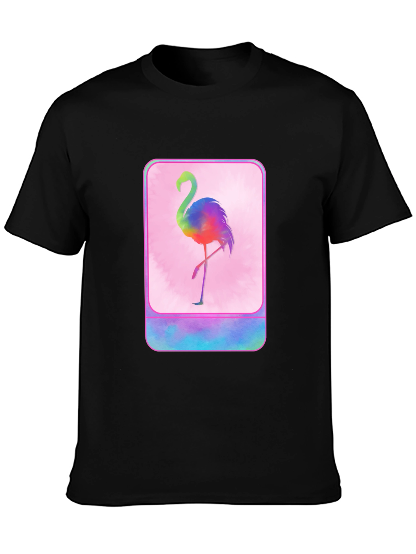 Rainbow Flamingo Graphic T-Shirt
