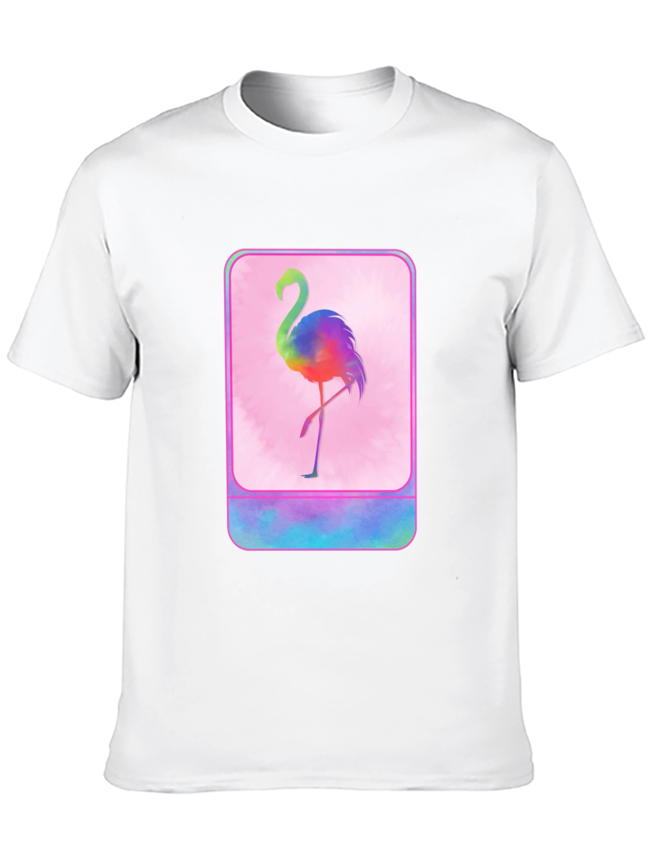 Rainbow Flamingo Graphic T-Shirt