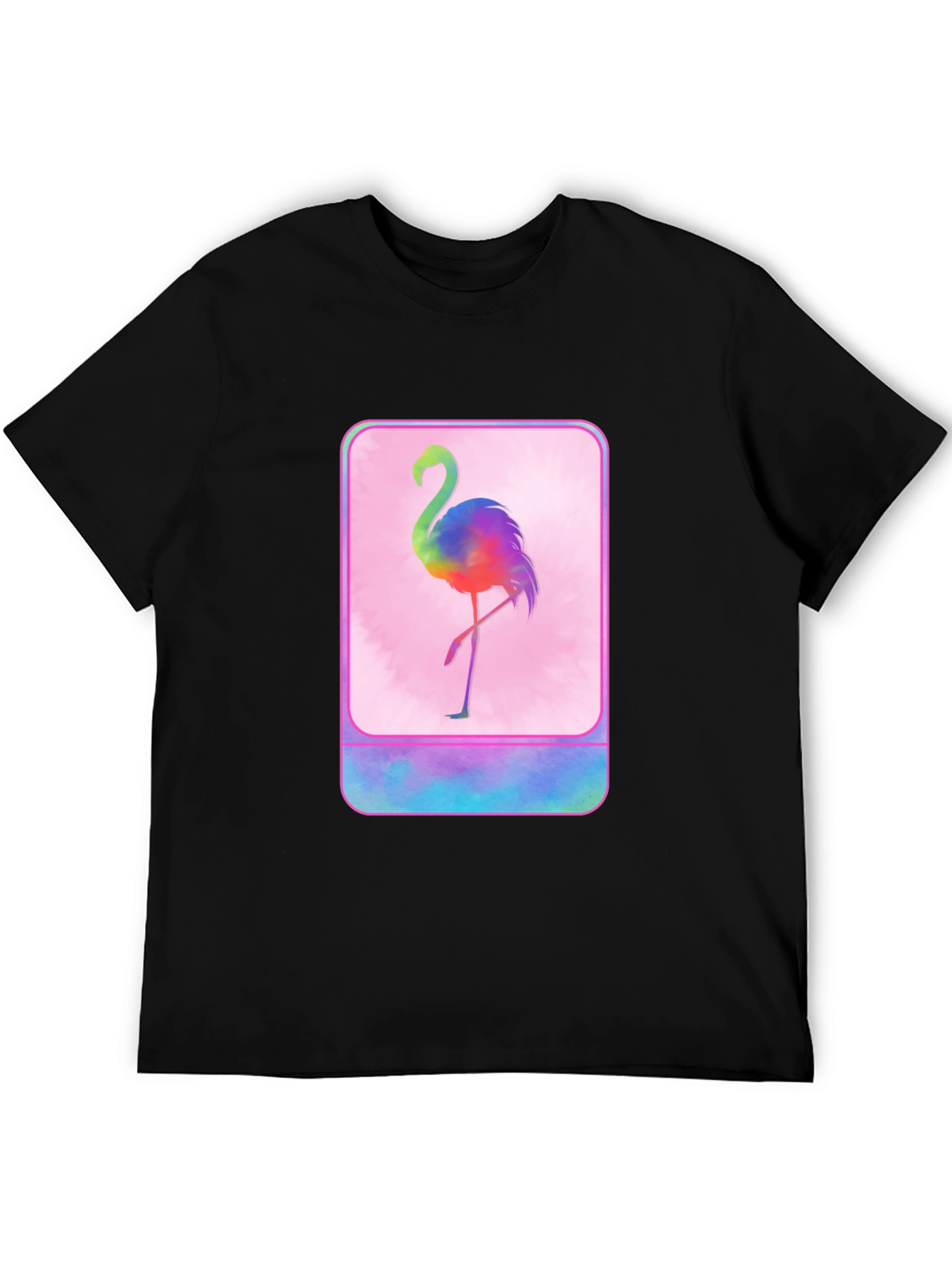 Rainbow Flamingo Graphic T-Shirt