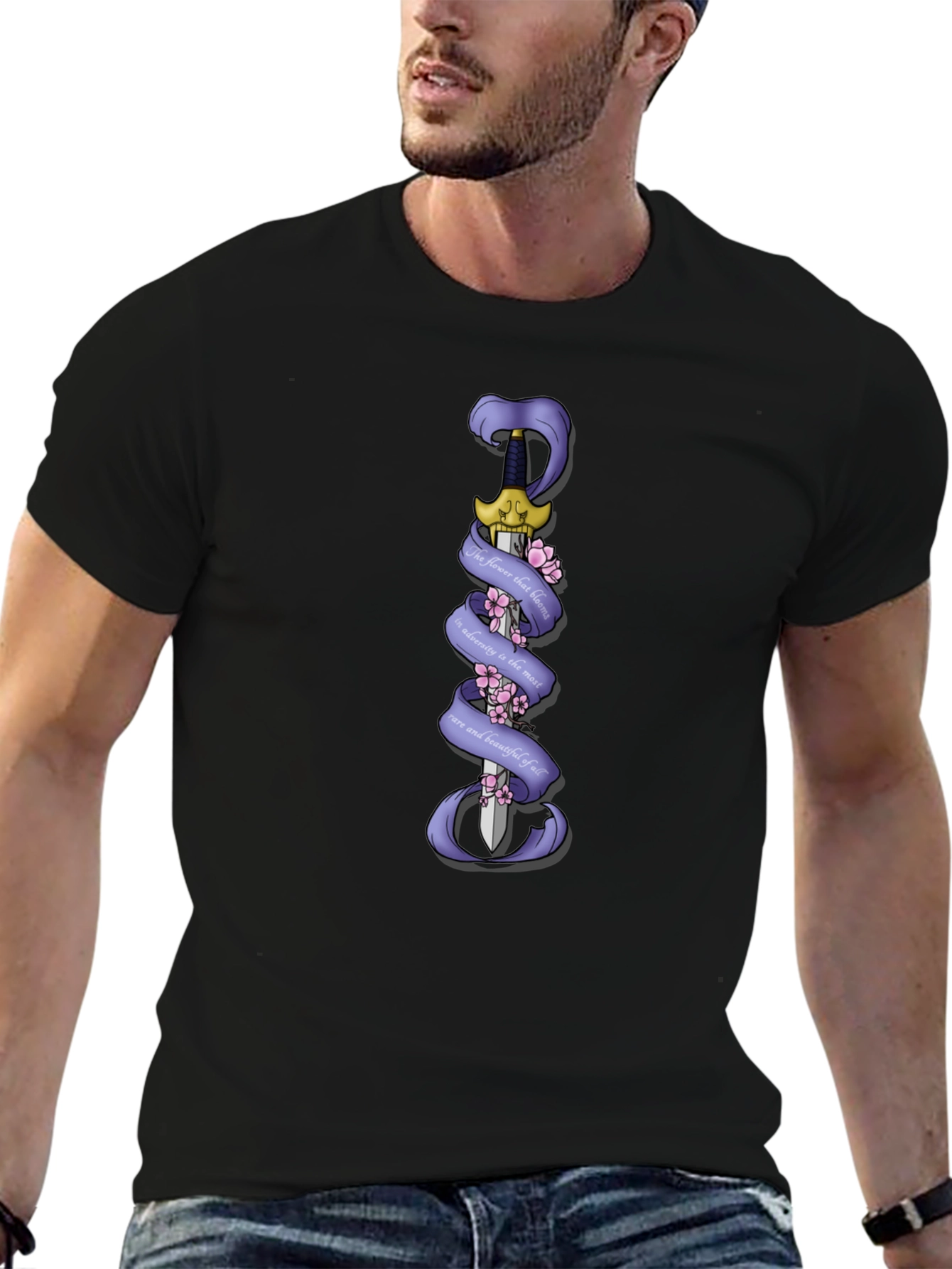 Sword & Cherry Blossom Graphic Tee