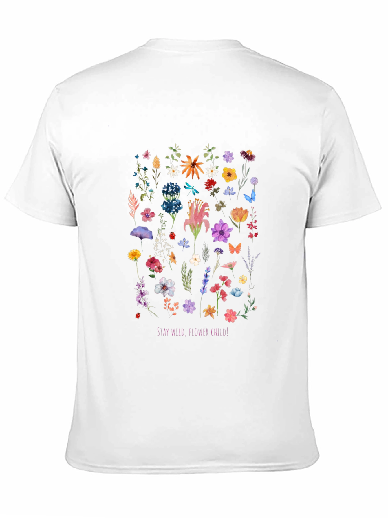 Floral T-Shirt - Stay Wild Flower Child