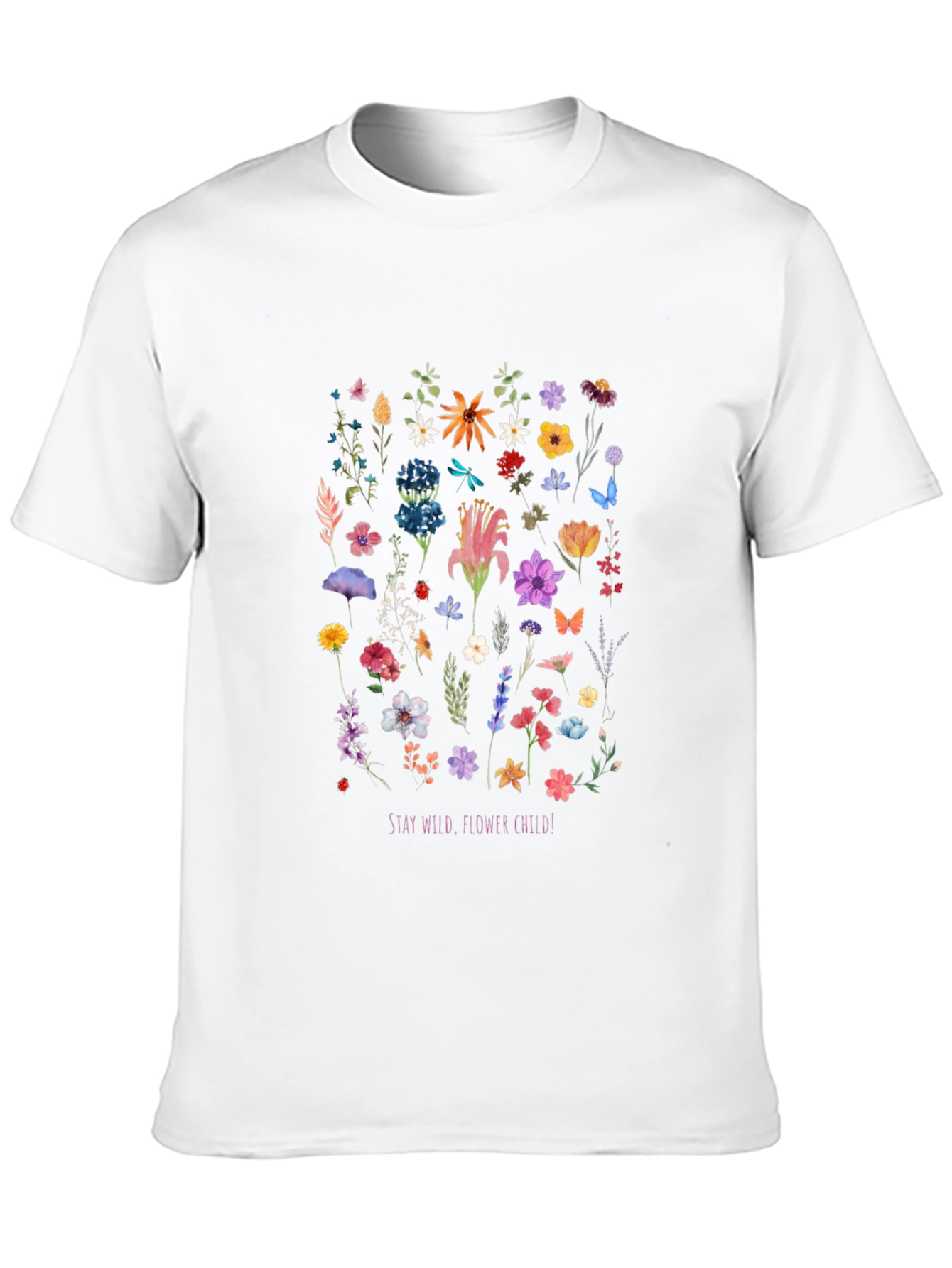 Floral T-Shirt - Stay Wild Flower Child