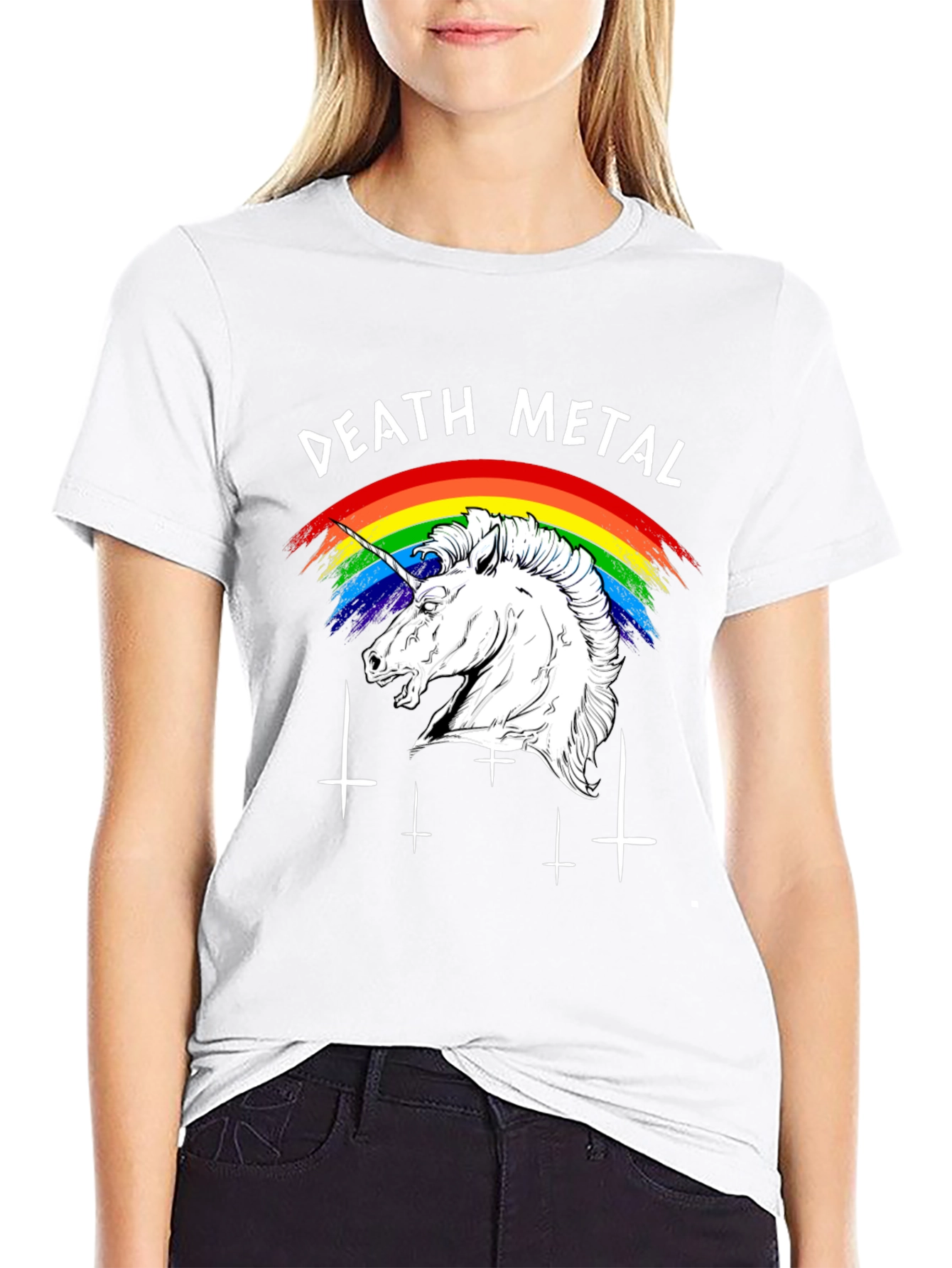 Death Metal Unicorn T-Shirt Black