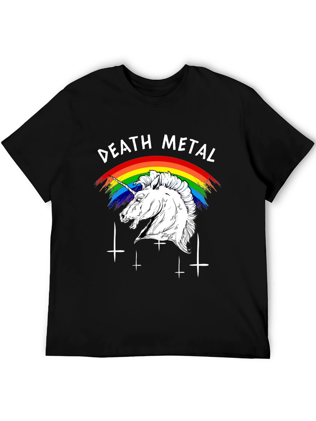 Death Metal Unicorn T-Shirt Black