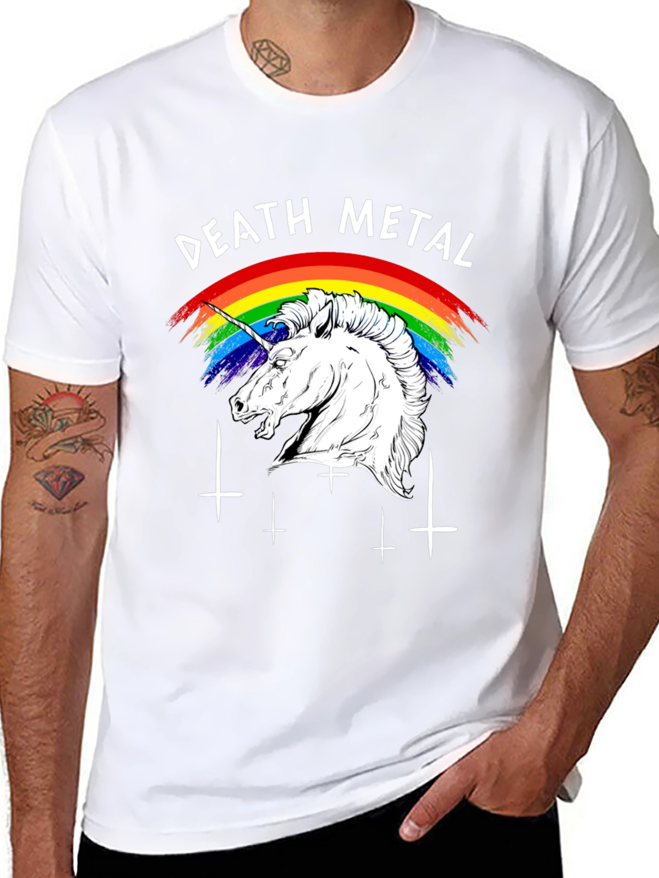 Death Metal Unicorn T-Shirt Black