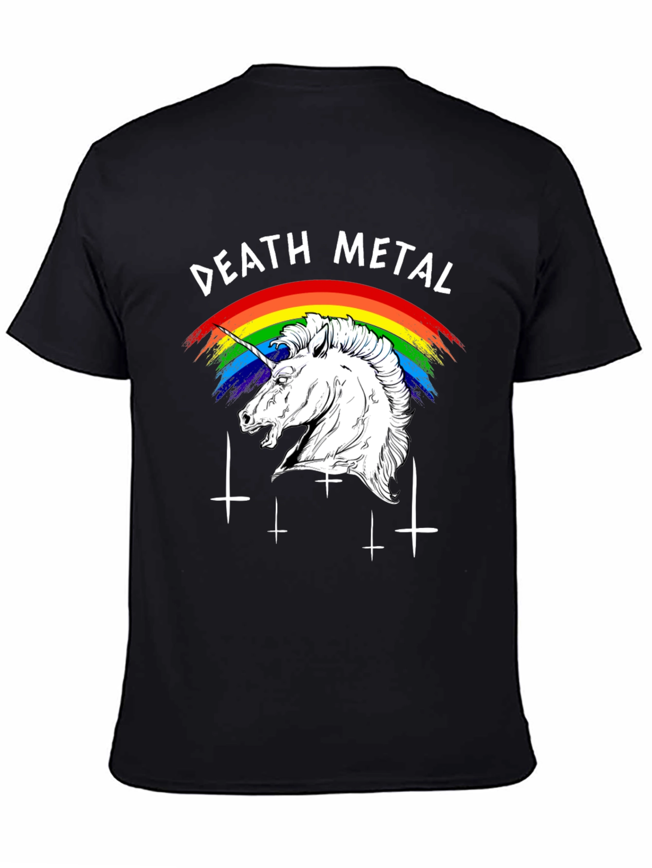 Death Metal Unicorn T-Shirt Black