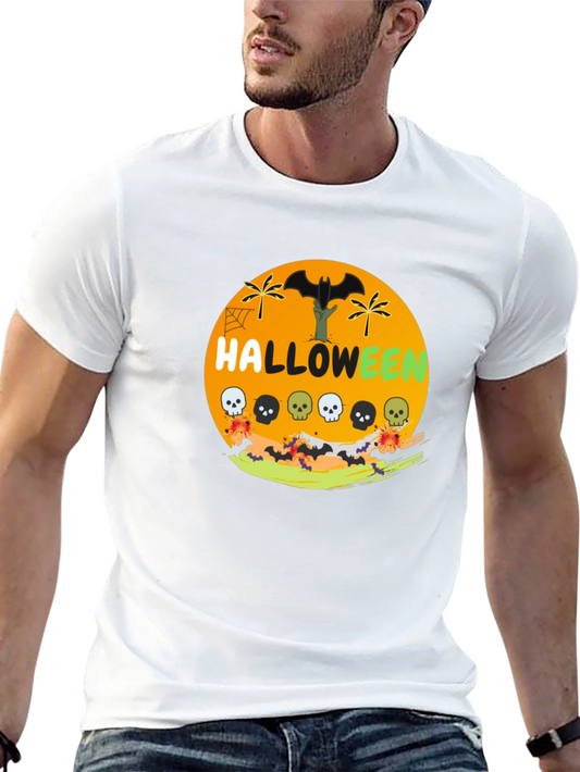 Halloween Graphic Print Black T-Shirt