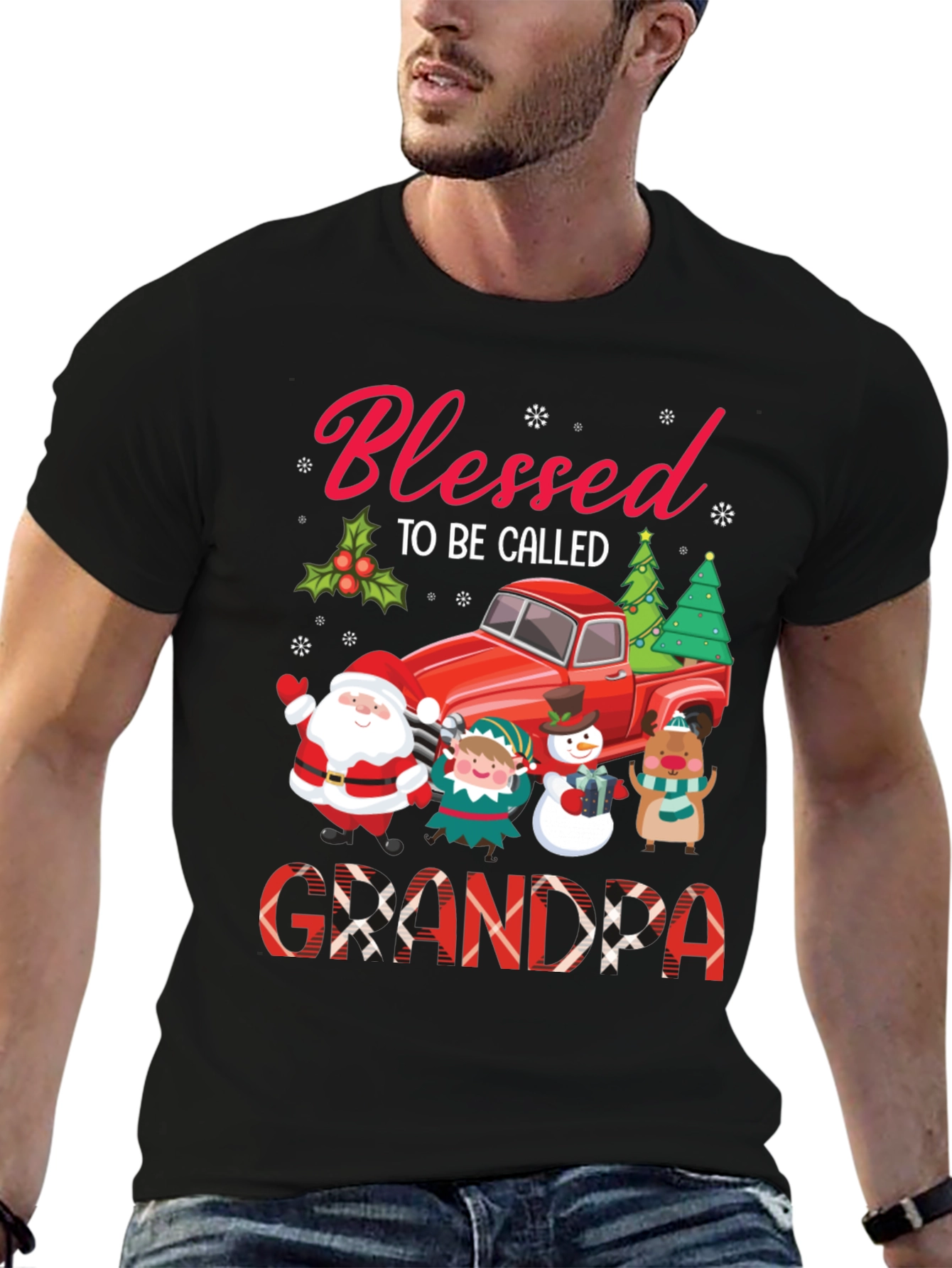 Blessed Grandpa Christmas T-Shirt
