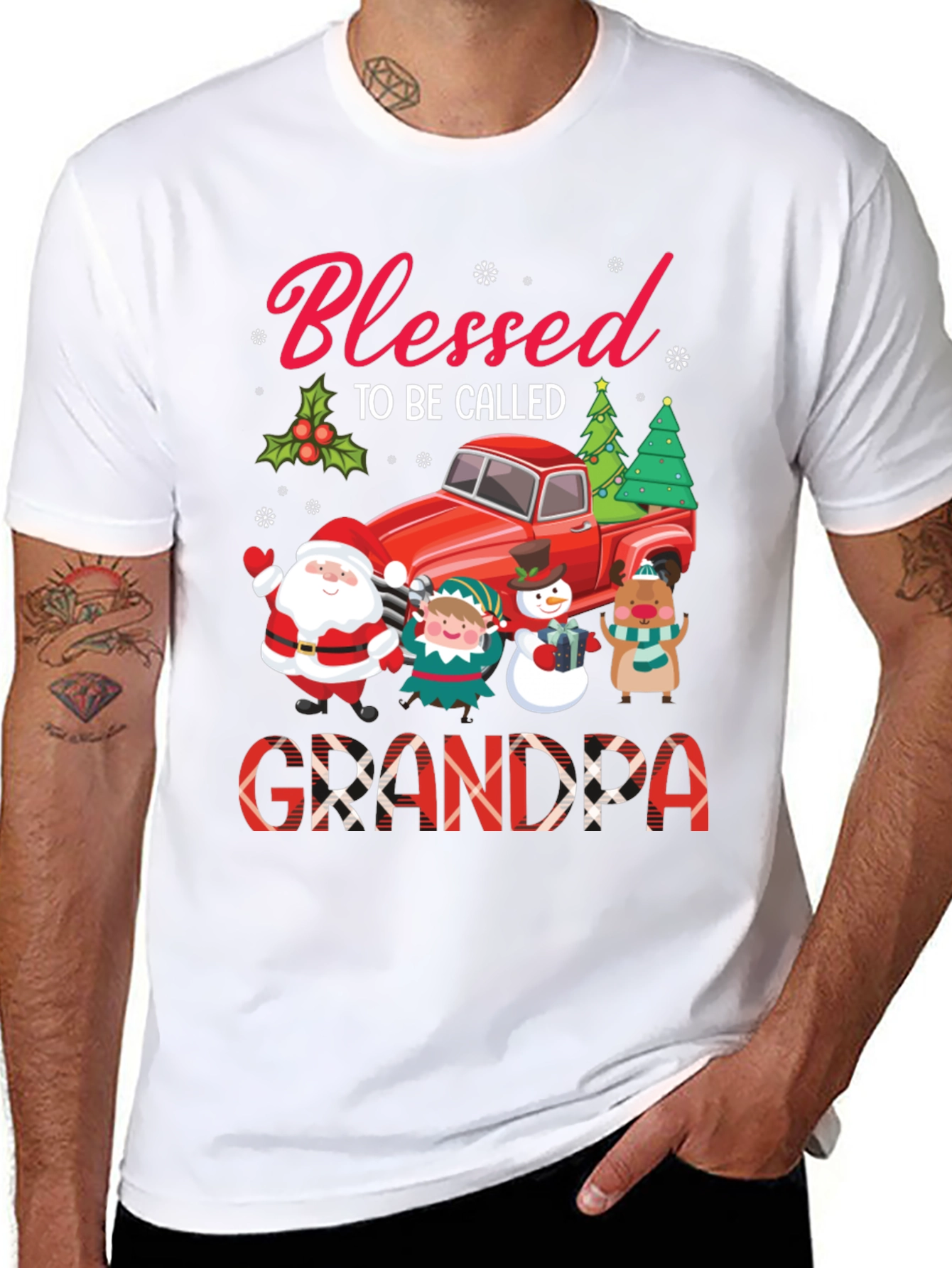 Blessed Grandpa Christmas T-Shirt