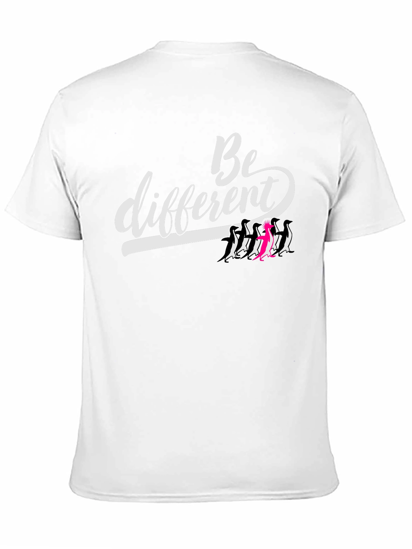 Be Different Graphic Tee - Unique Penguin Design