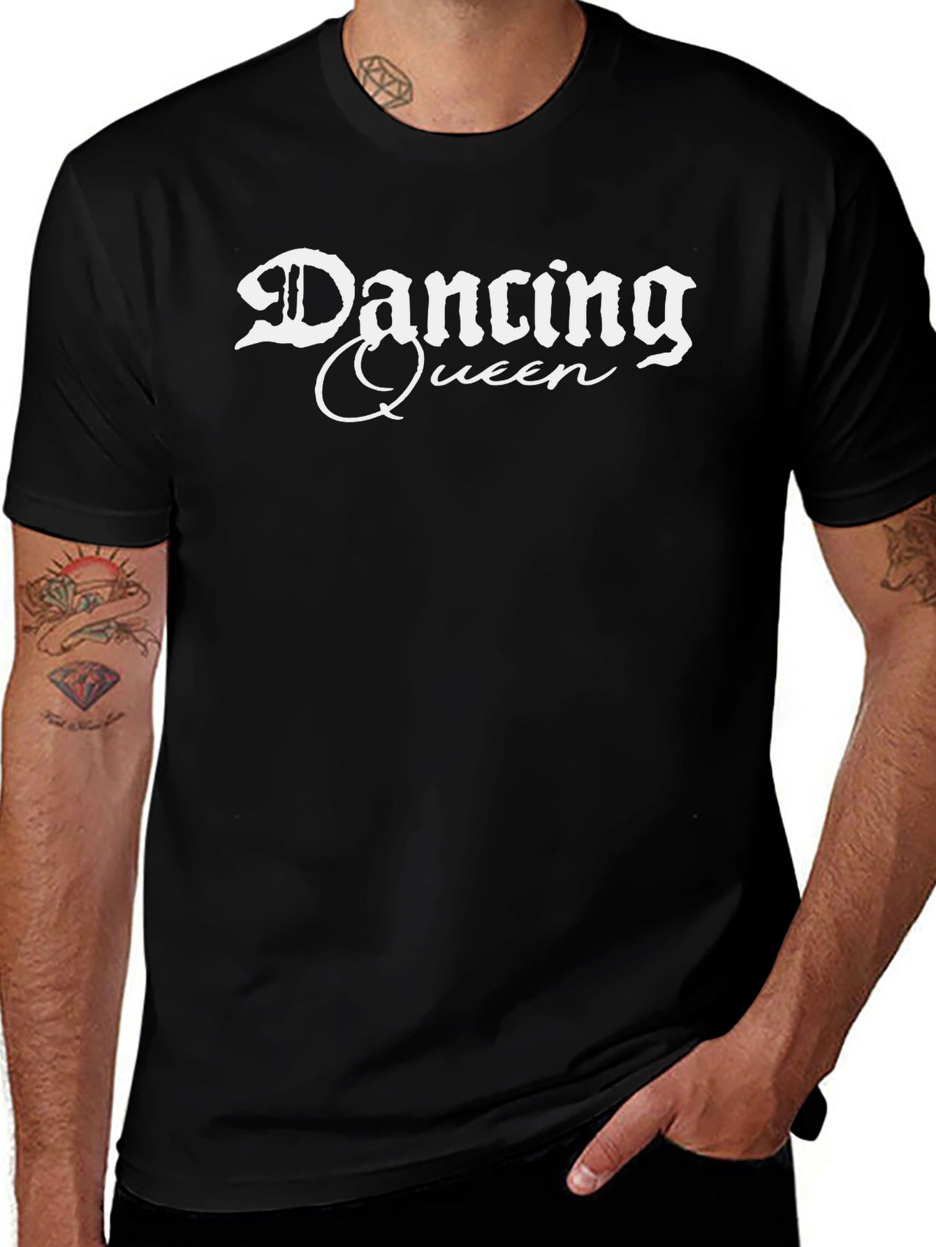 Dancing Queen T-Shirt - Black Cotton Blend