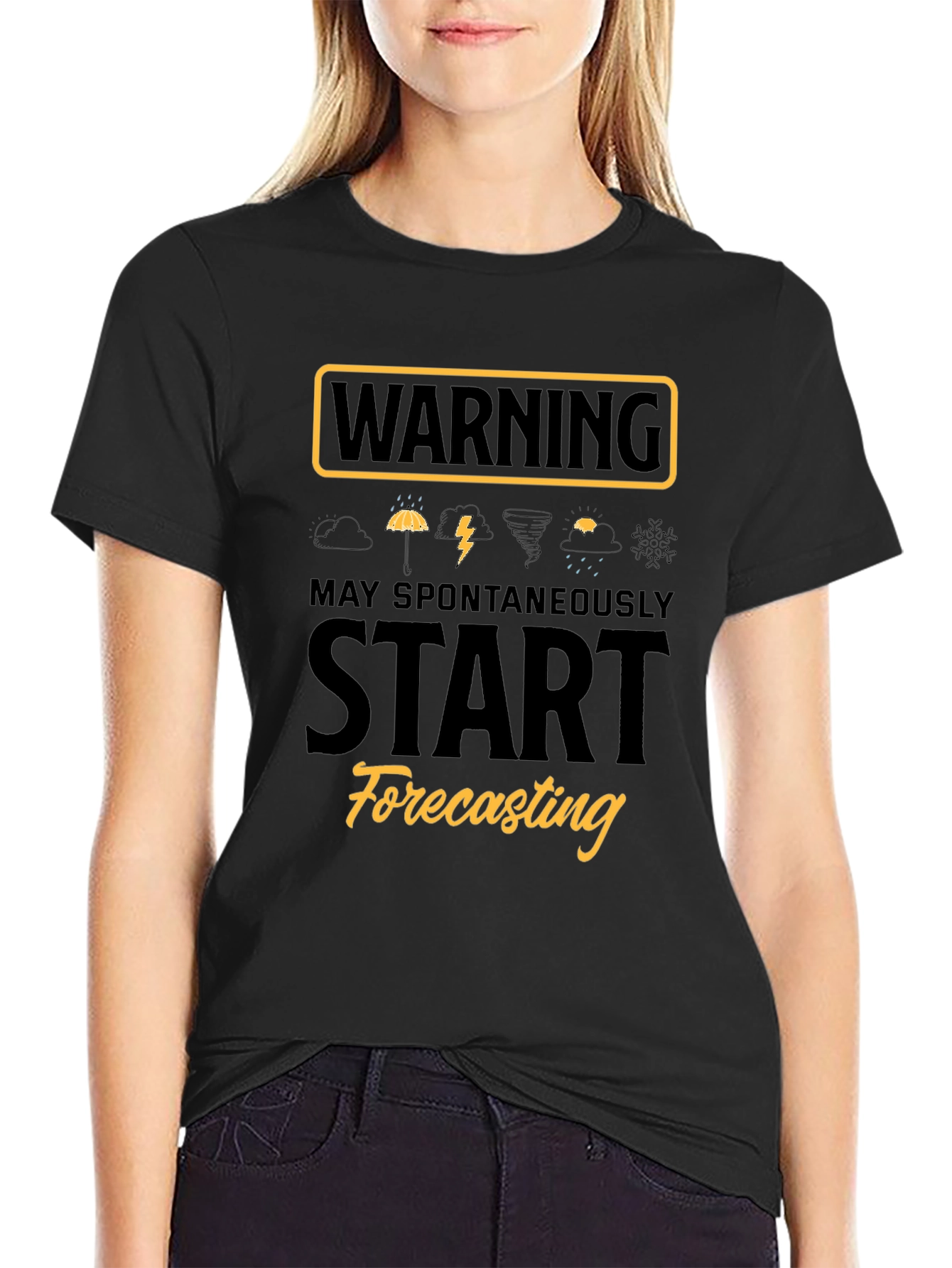 Warning: Spontaneously Start Forecasting T-Shirt