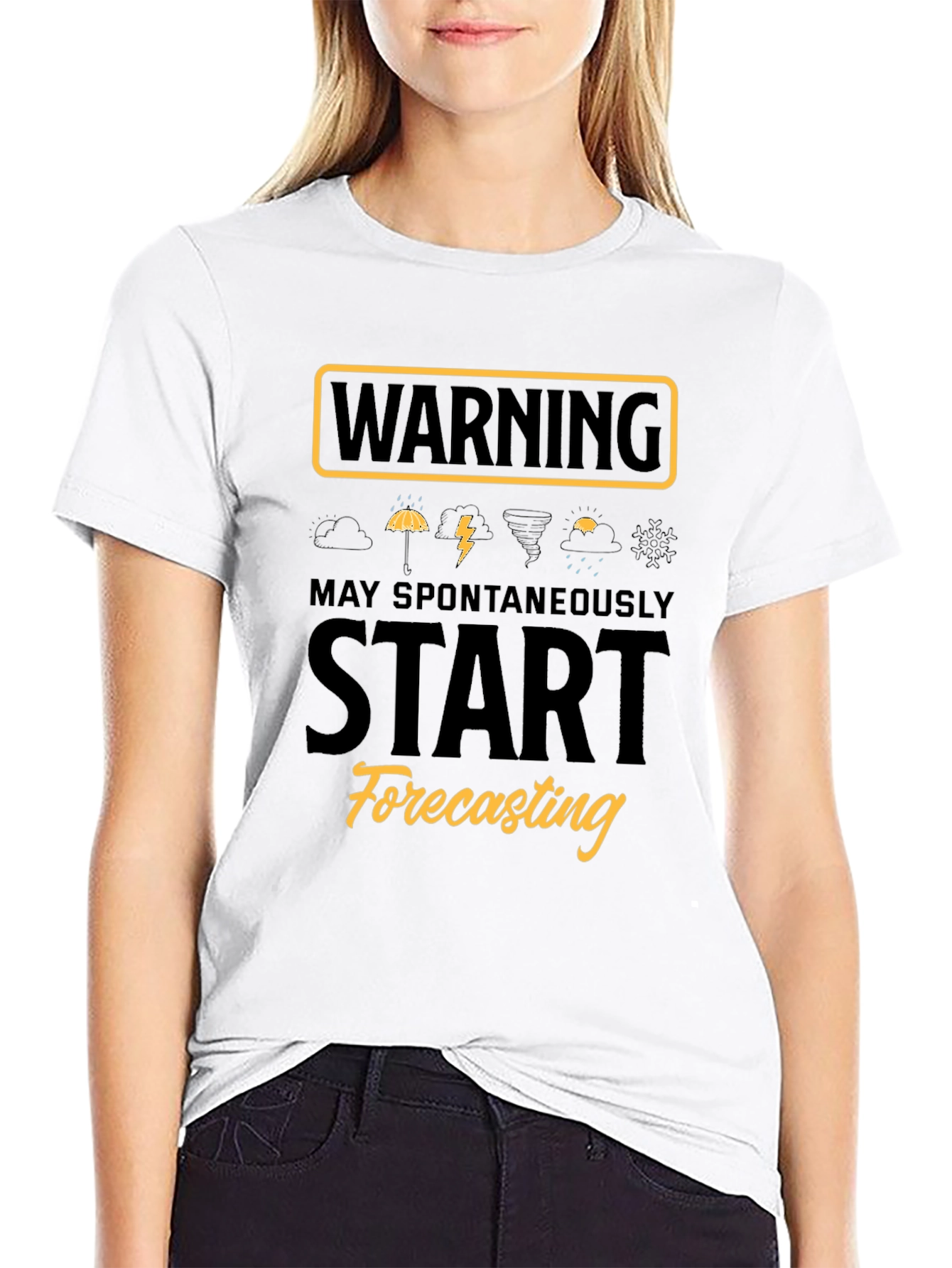 Warning: Spontaneously Start Forecasting T-Shirt