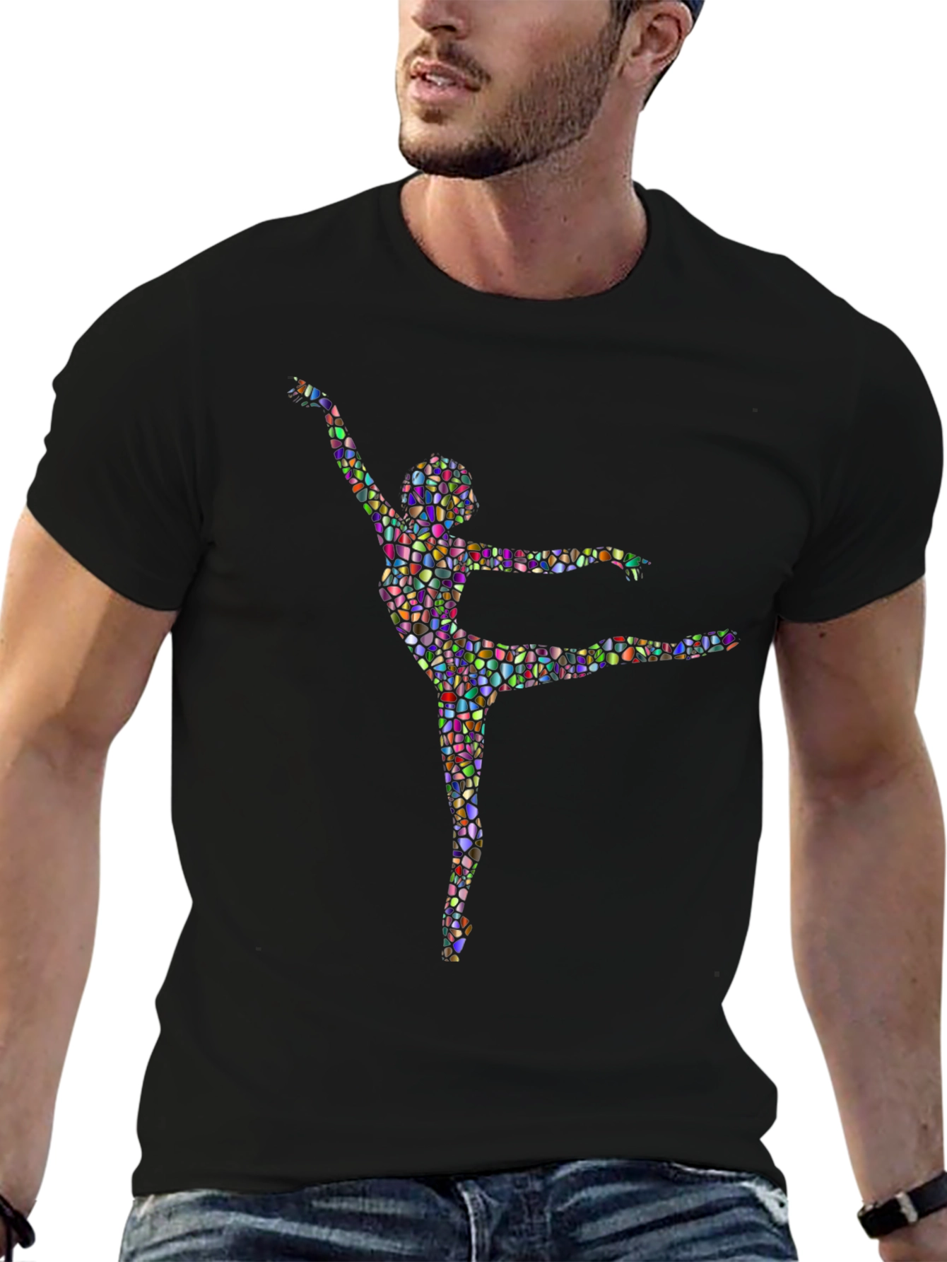 Mosaic Ballerina Black T-Shirt