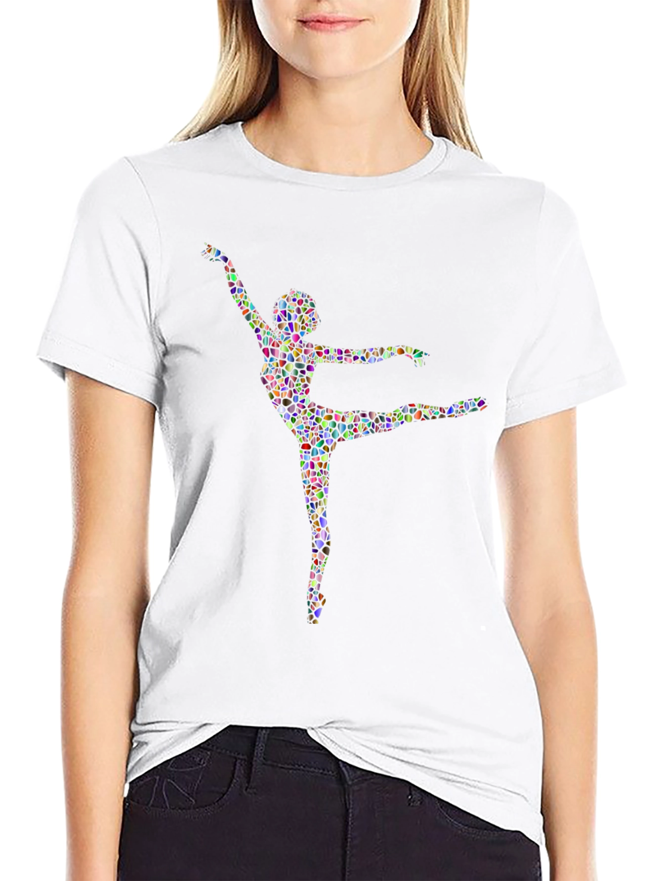 Mosaic Ballerina Black T-Shirt