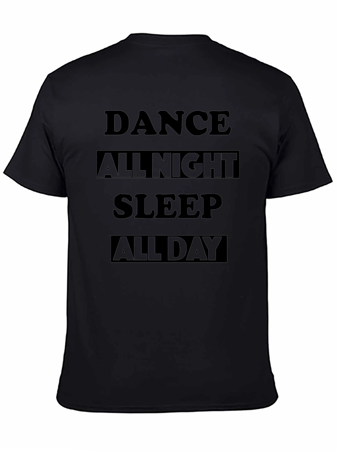 Dance All Night T-Shirt - Black Graphic Tee