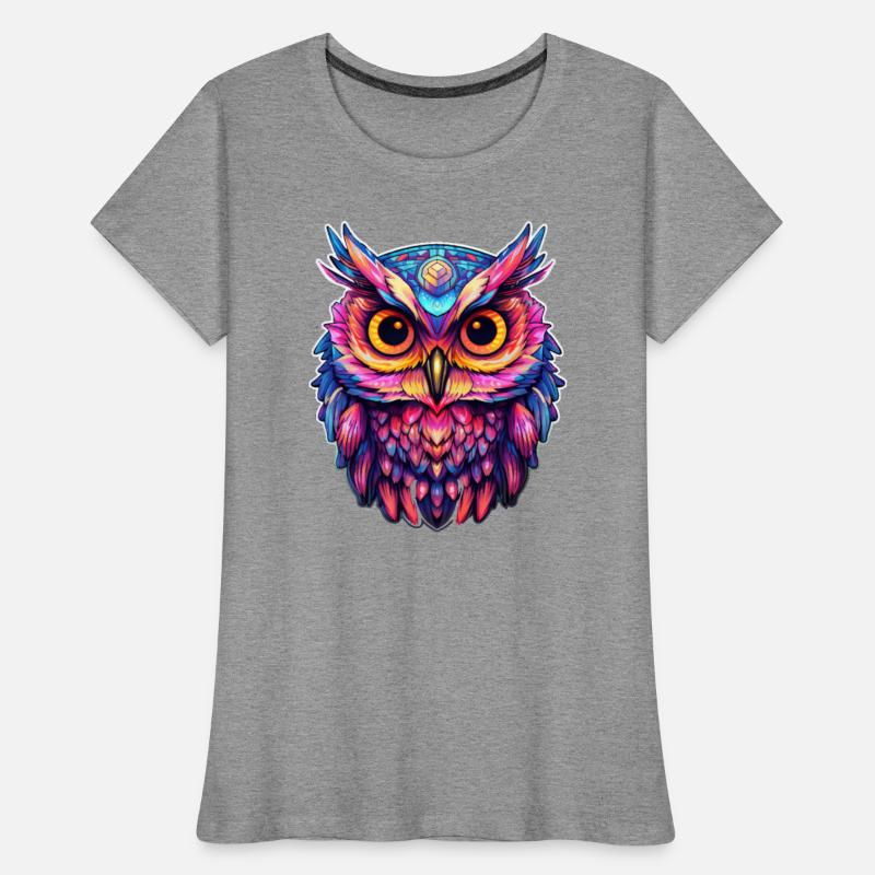 Luminous Nocturne: Holographic Owl Splendor
