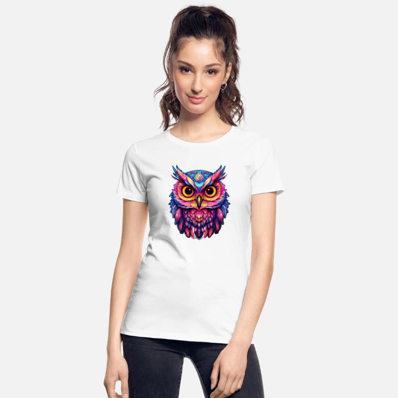 Luminous Nocturne: Holographic Owl Splendor