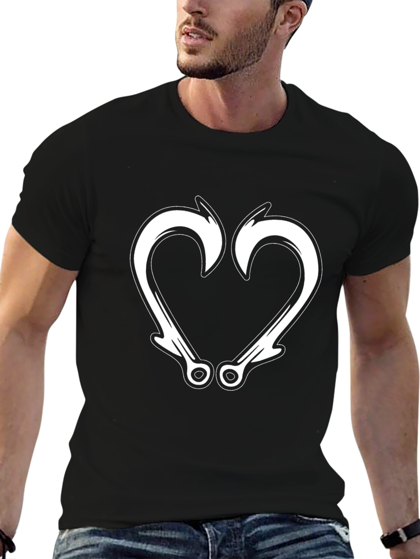 Hooked on Love Graphic Tee - Black