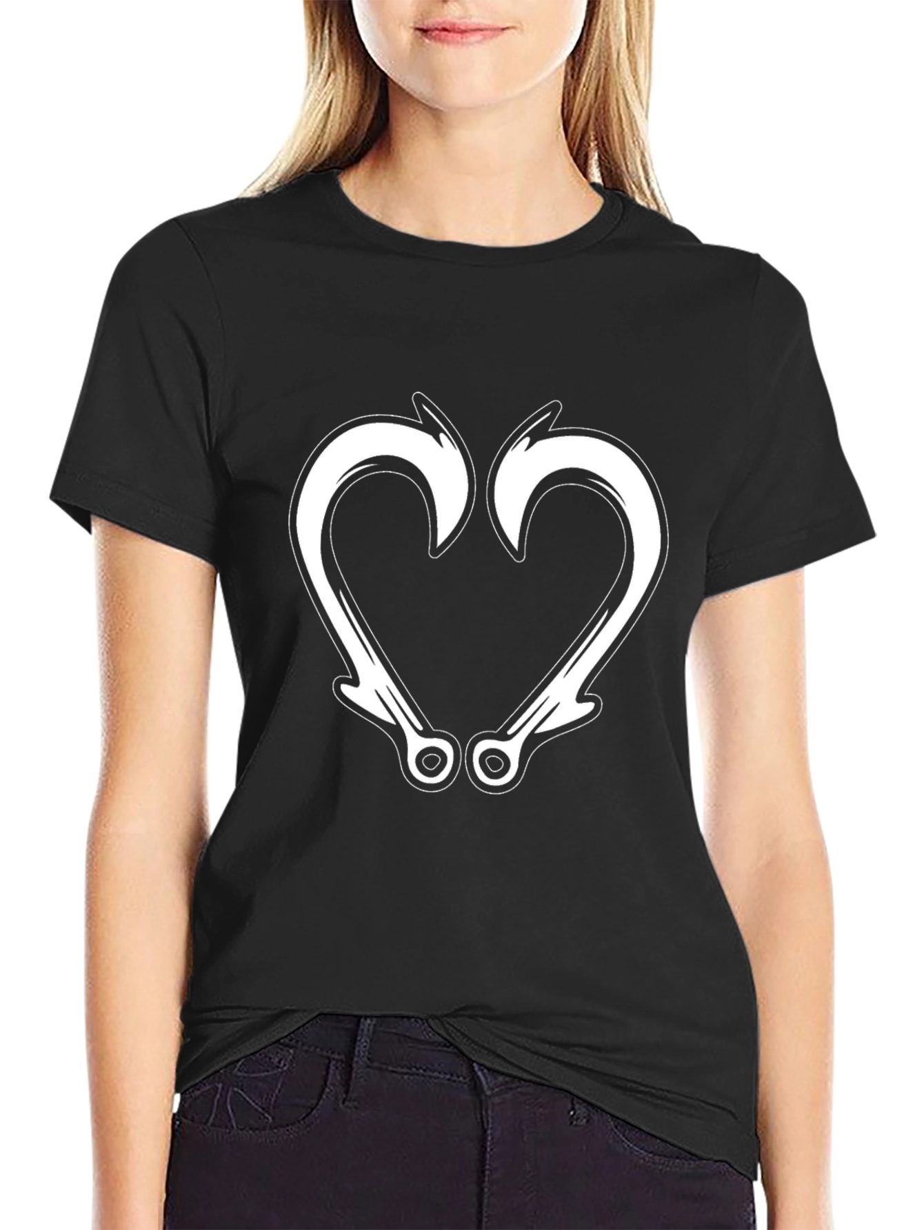 Hooked on Love Graphic Tee - Black