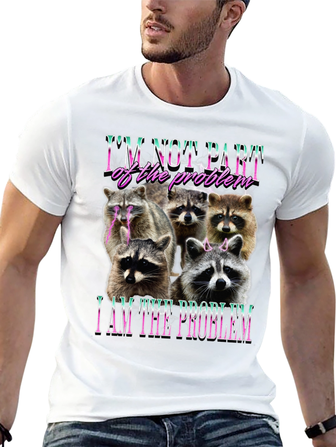 Raccoon I am the Problem Graphic T-Shirt