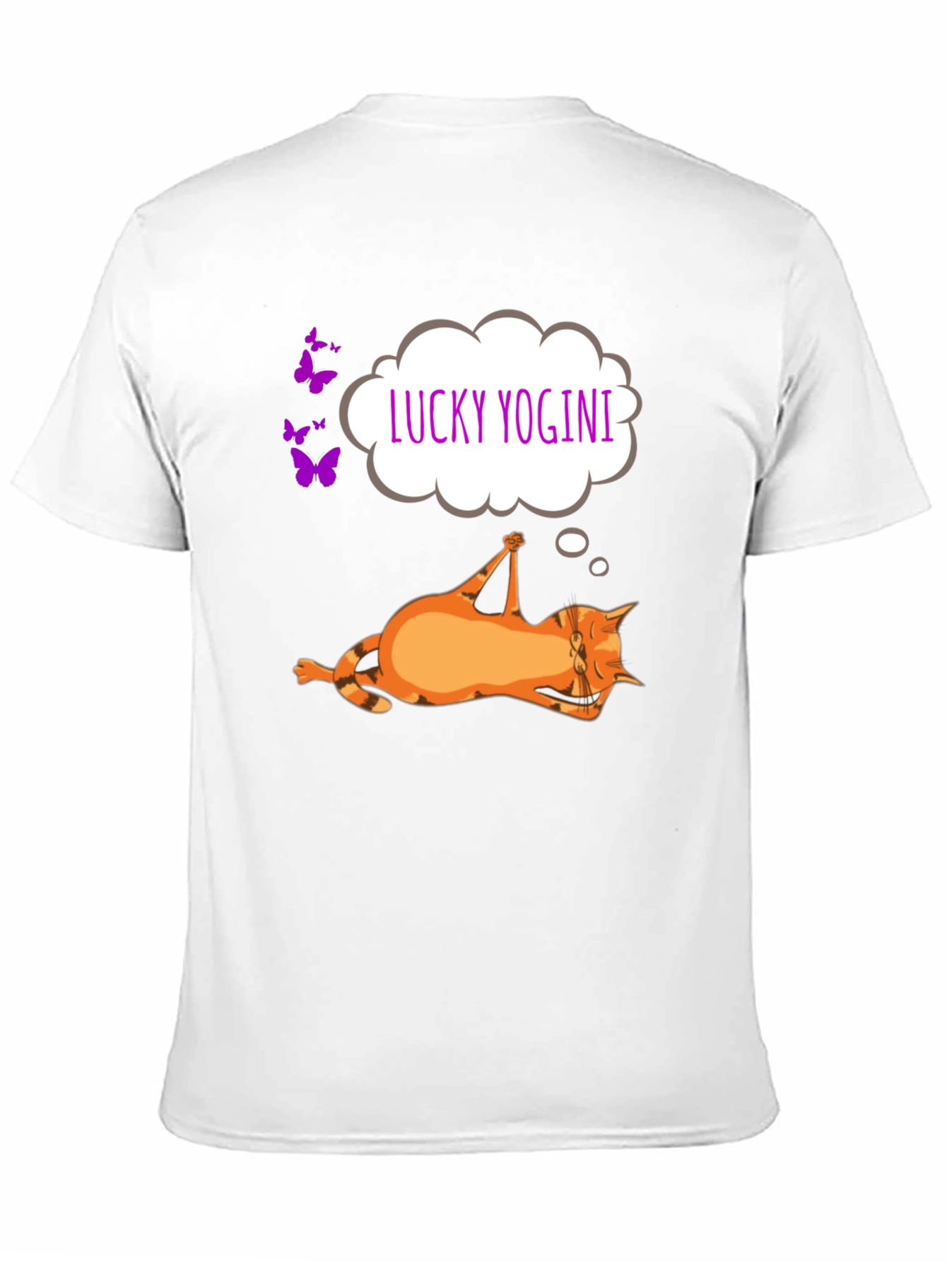 Lucky Yogini Cat T-Shirt - Funny Yoga Lover Tee