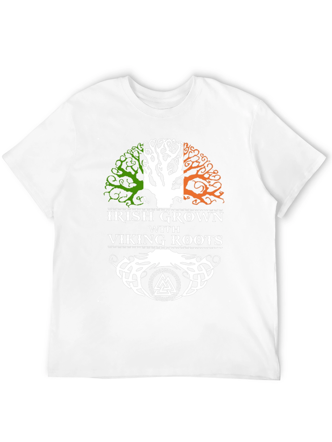 Irish Grown with Viking Roots Black T-Shirt
