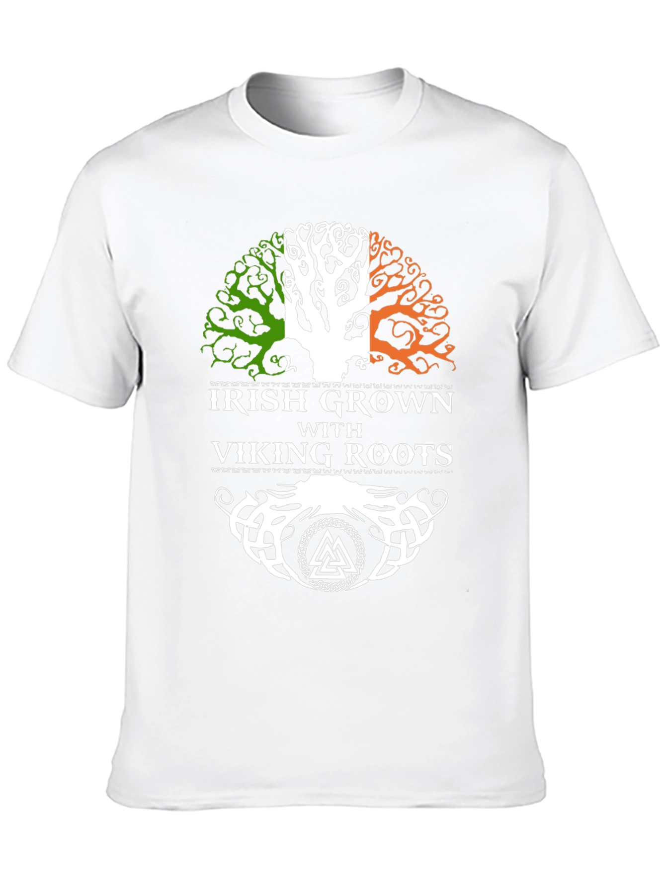 Irish Grown with Viking Roots Black T-Shirt