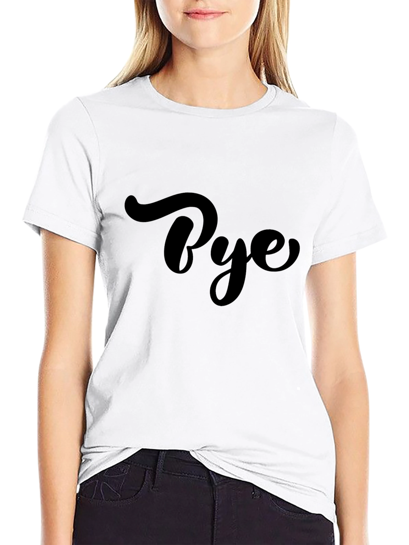 Bye Graphic T-Shirt - Casual Short Sleeve Tee