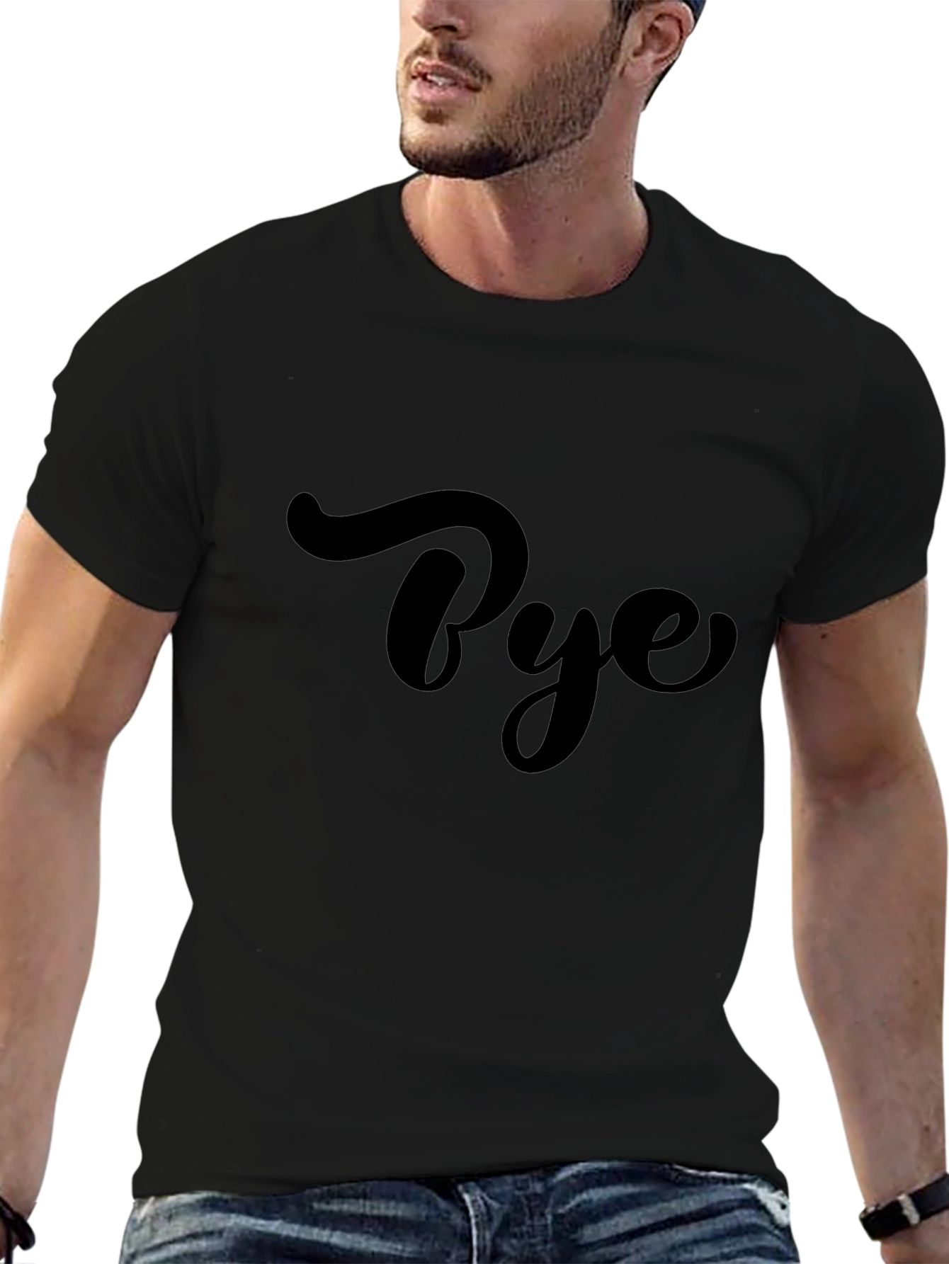 Bye Graphic T-Shirt - Casual Short Sleeve Tee