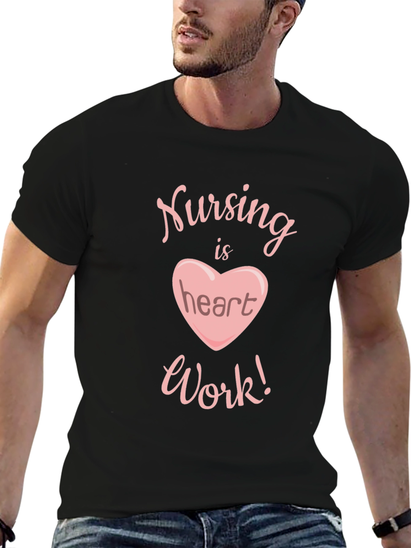 Nursing Heart Work Graphic Tee