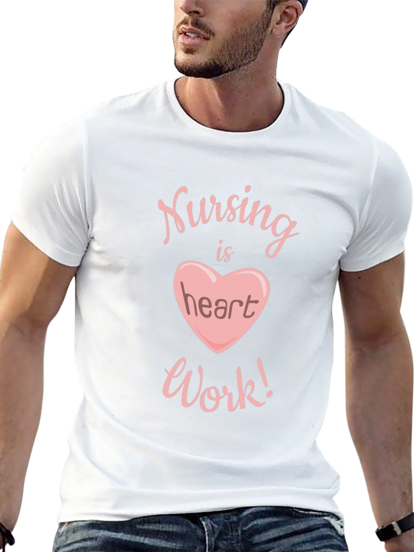 Nursing Heart Work Graphic Tee