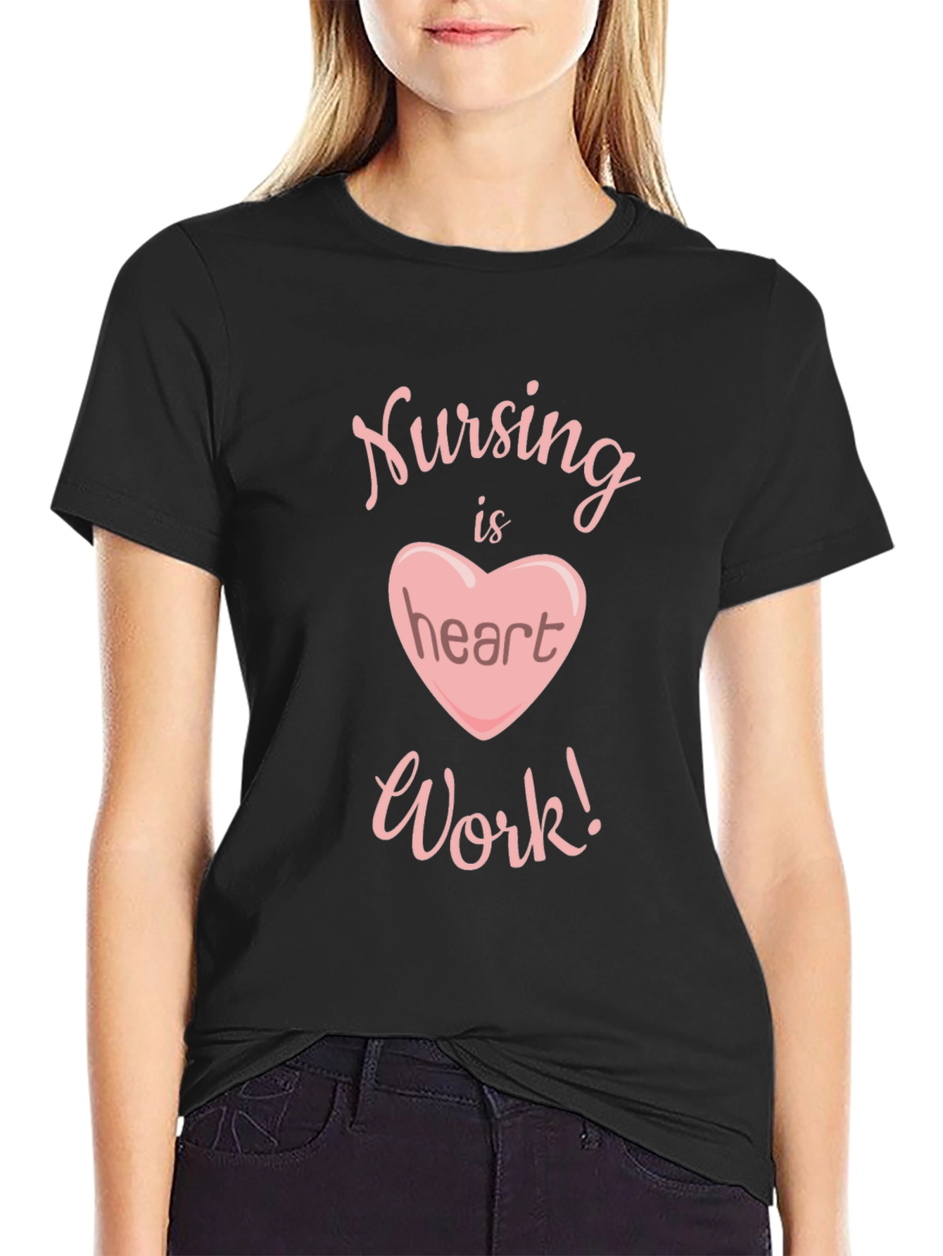 Nursing Heart Work Graphic Tee