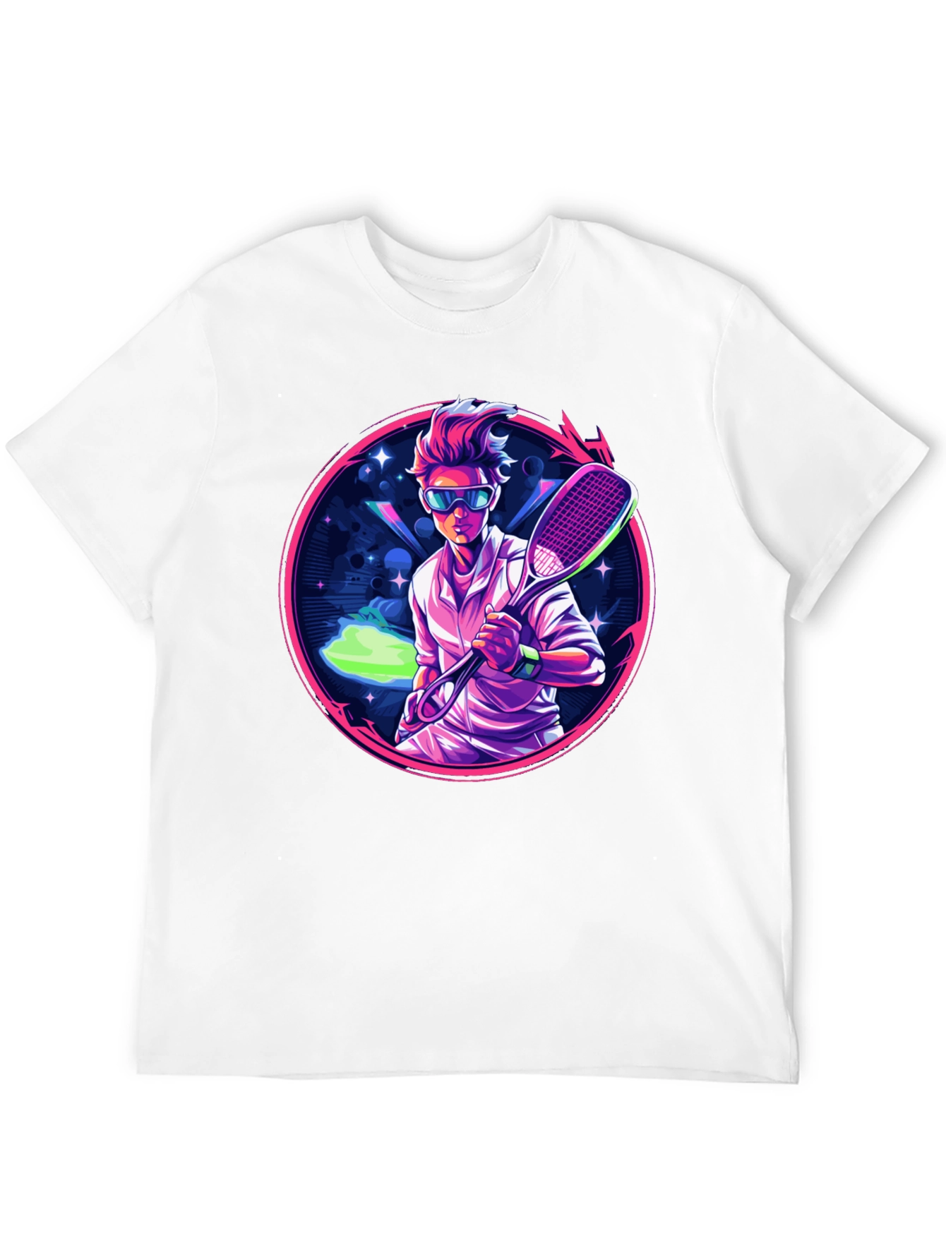 Retro Tennis Player Graphic Tee