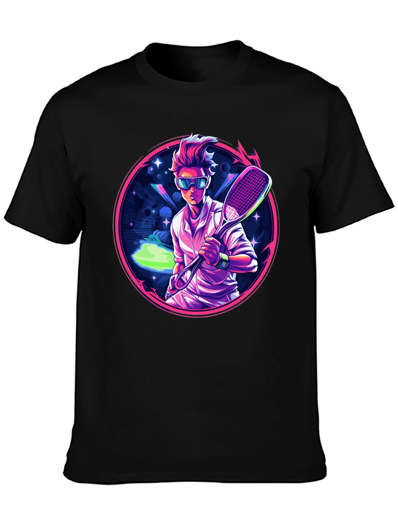 Retro Tennis Player Graphic Tee