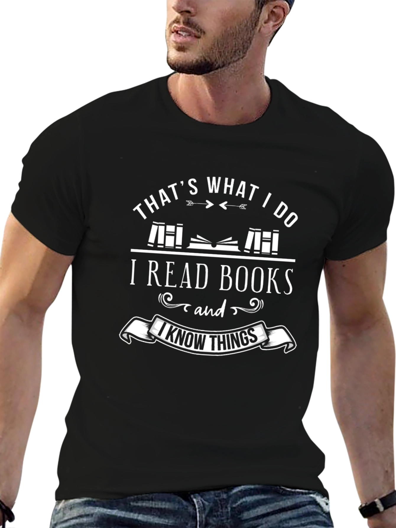 I Read Books T-Shirt - Unisex Black Tee