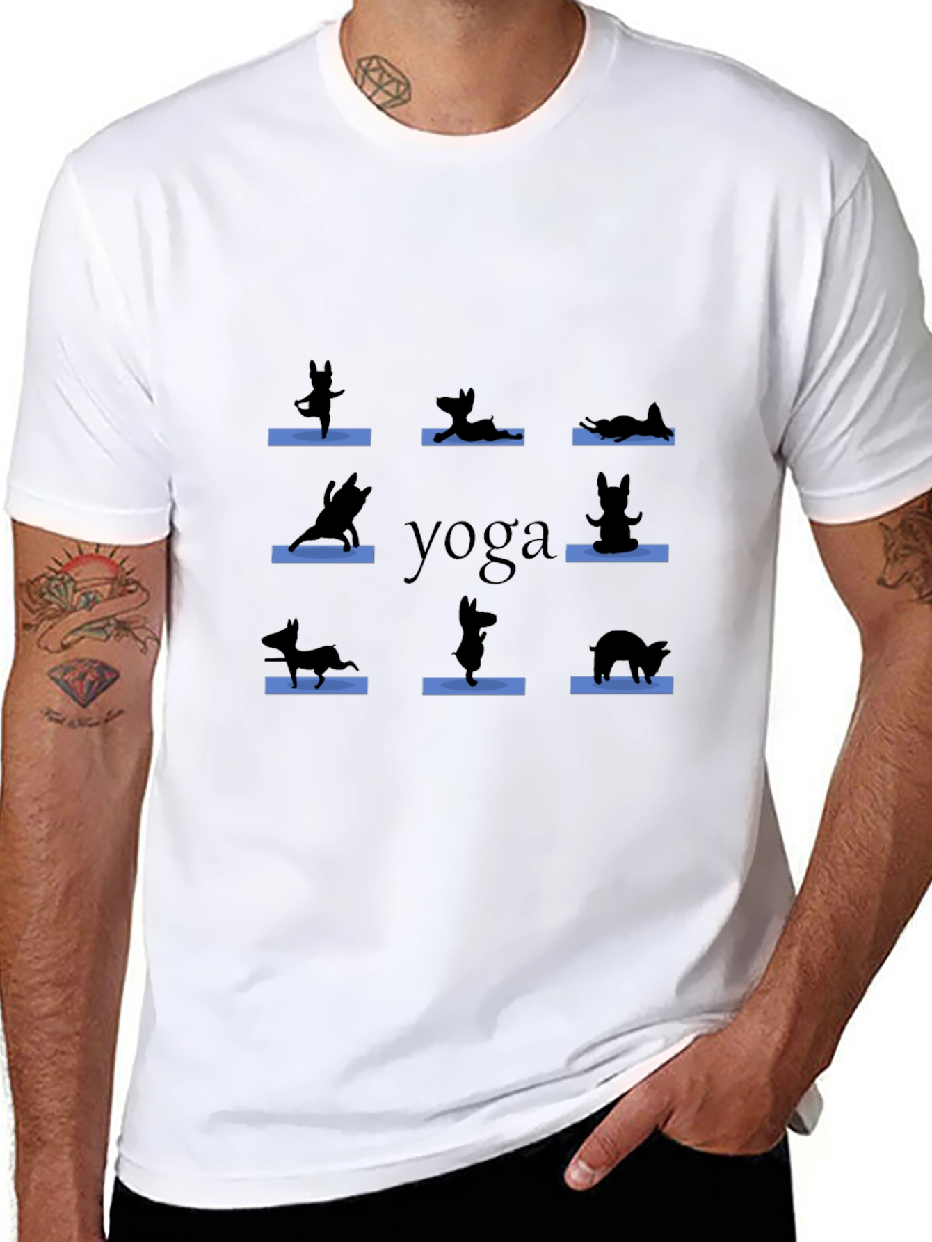 Yoga Dog Silhouette T-Shirt