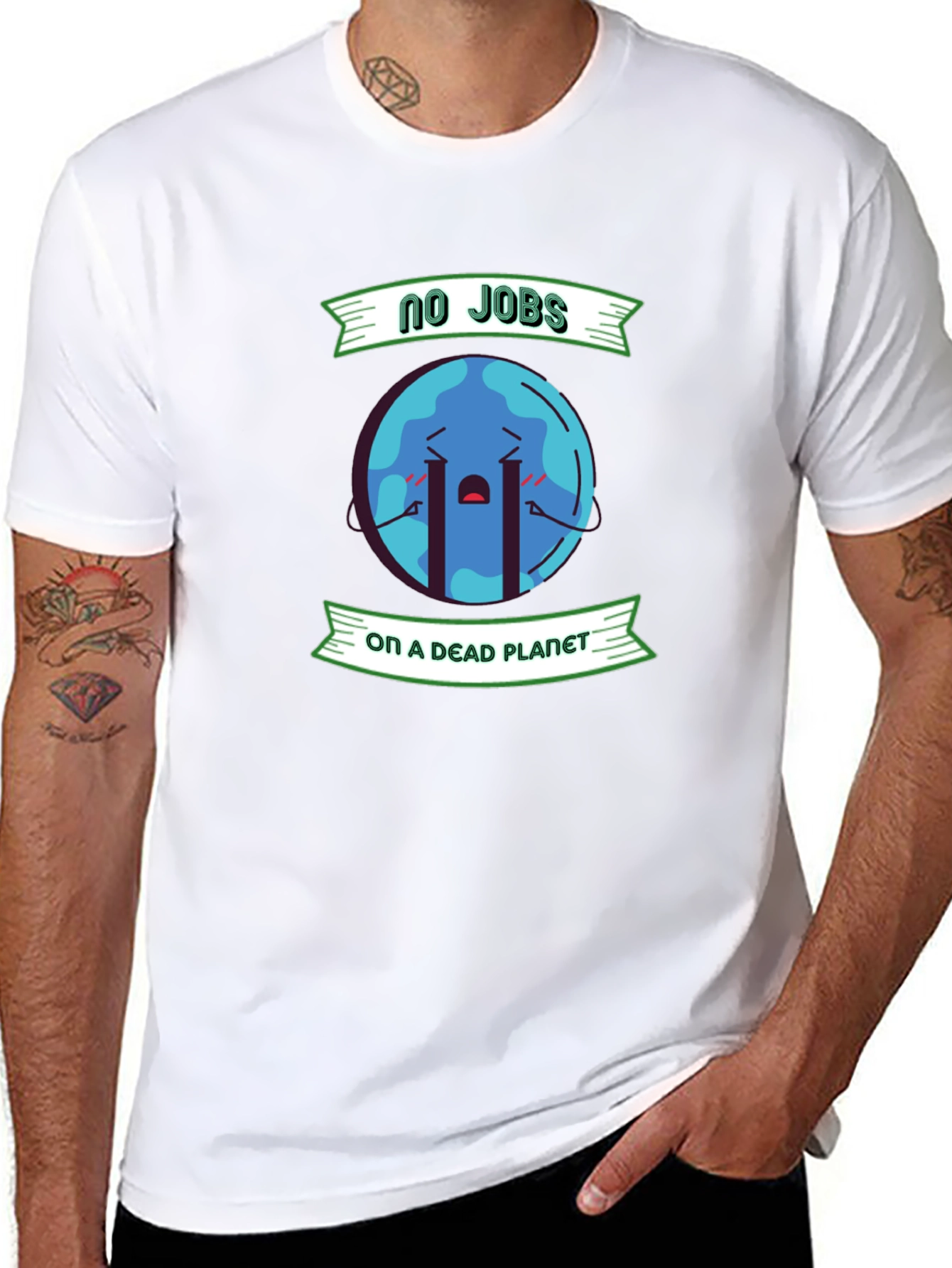Eco-Friendly T-Shirt: No Jobs on a Dead Planet