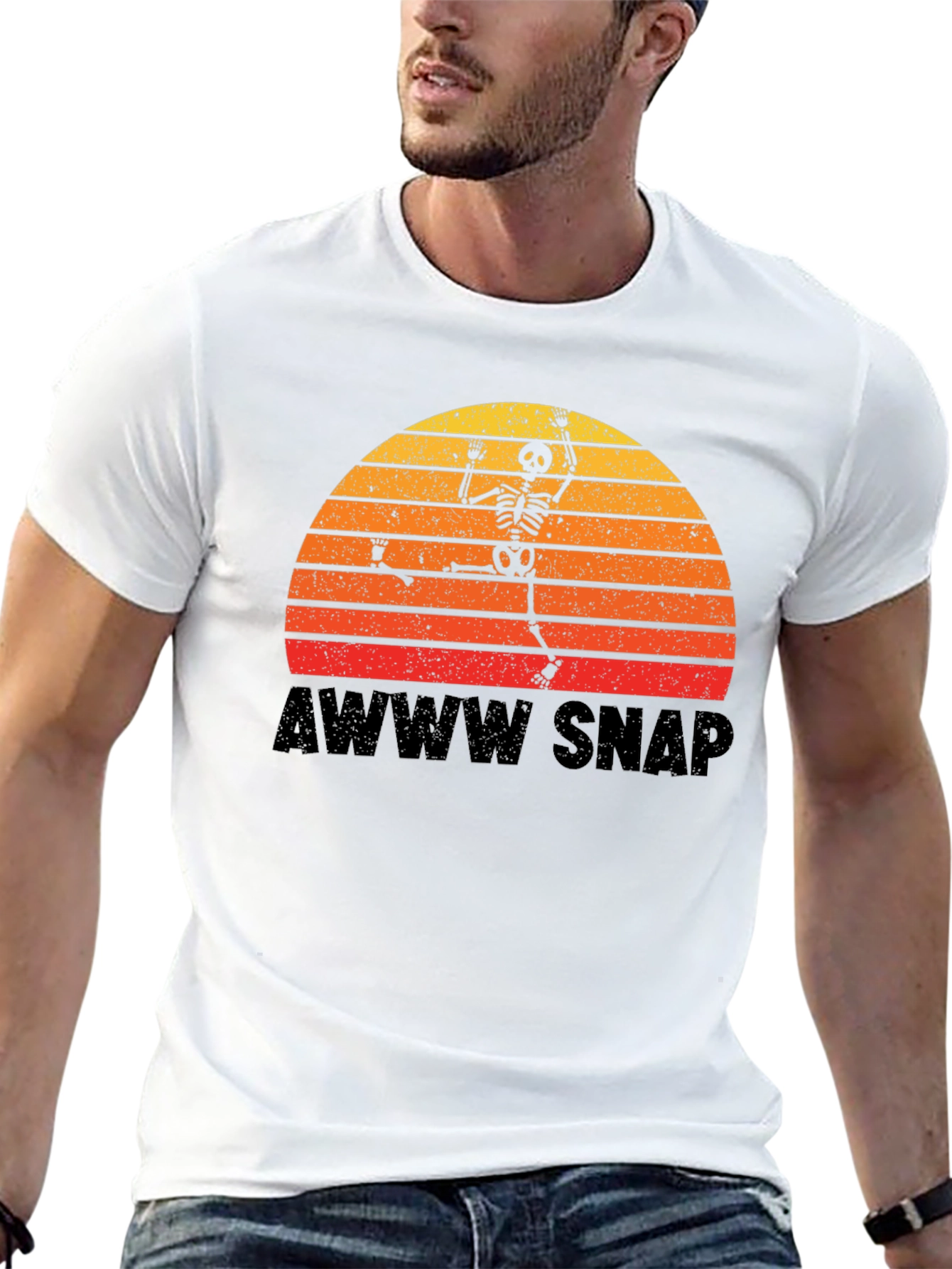 Awww Snap Skeleton Sunset T-Shirt