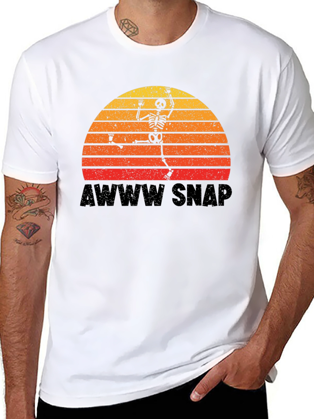 Awww Snap Skeleton Sunset T-Shirt