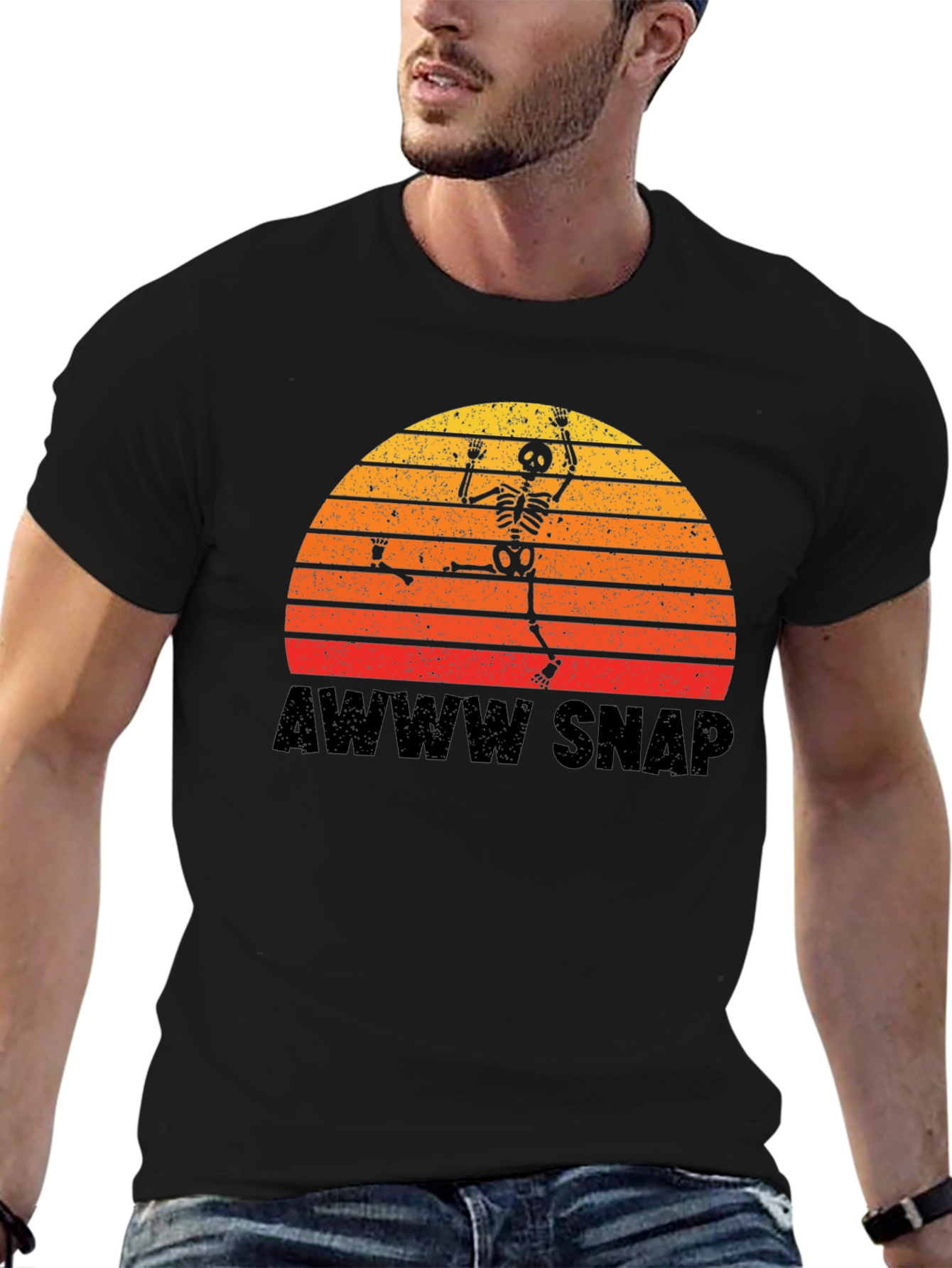 Awww Snap Skeleton Sunset T-Shirt