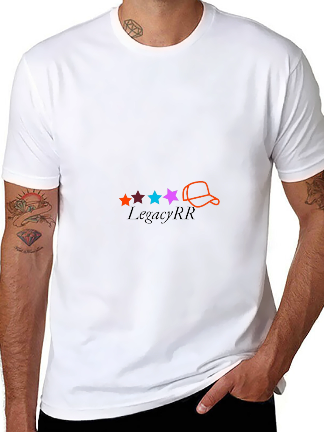 Graphic Print Tee: Stars and Cap Design