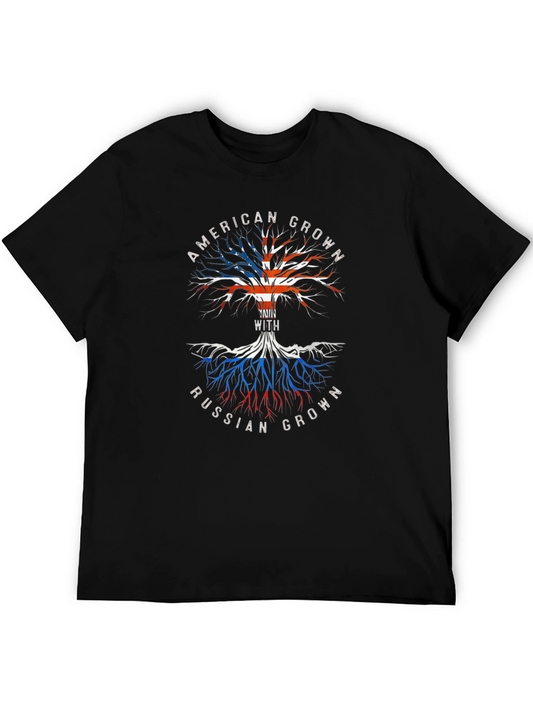 American & Russian Grown Tree Graphic Tee