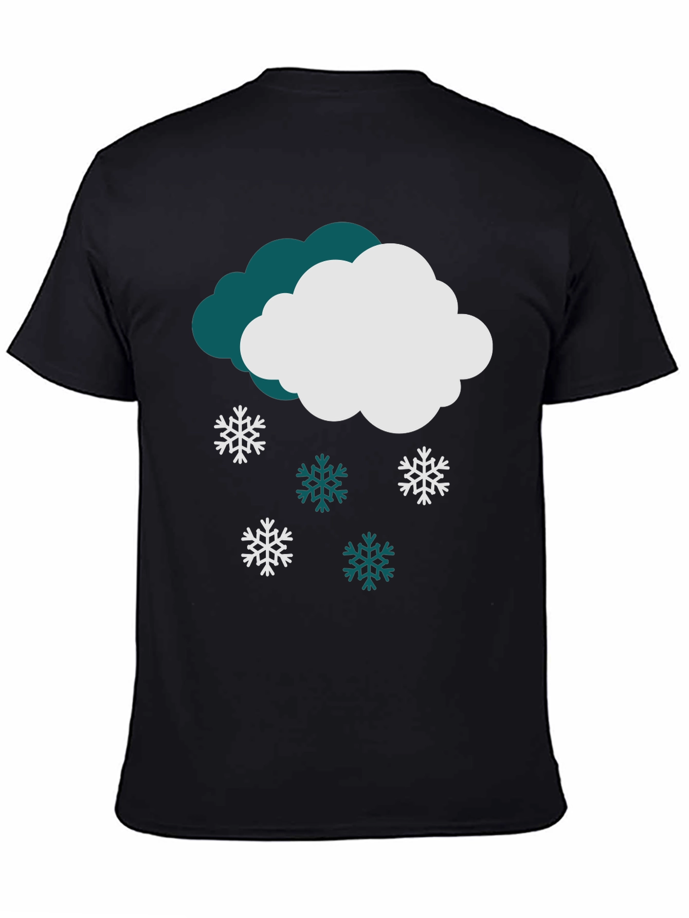 Snowy Cloud Graphic Tee - Winter Holiday Style