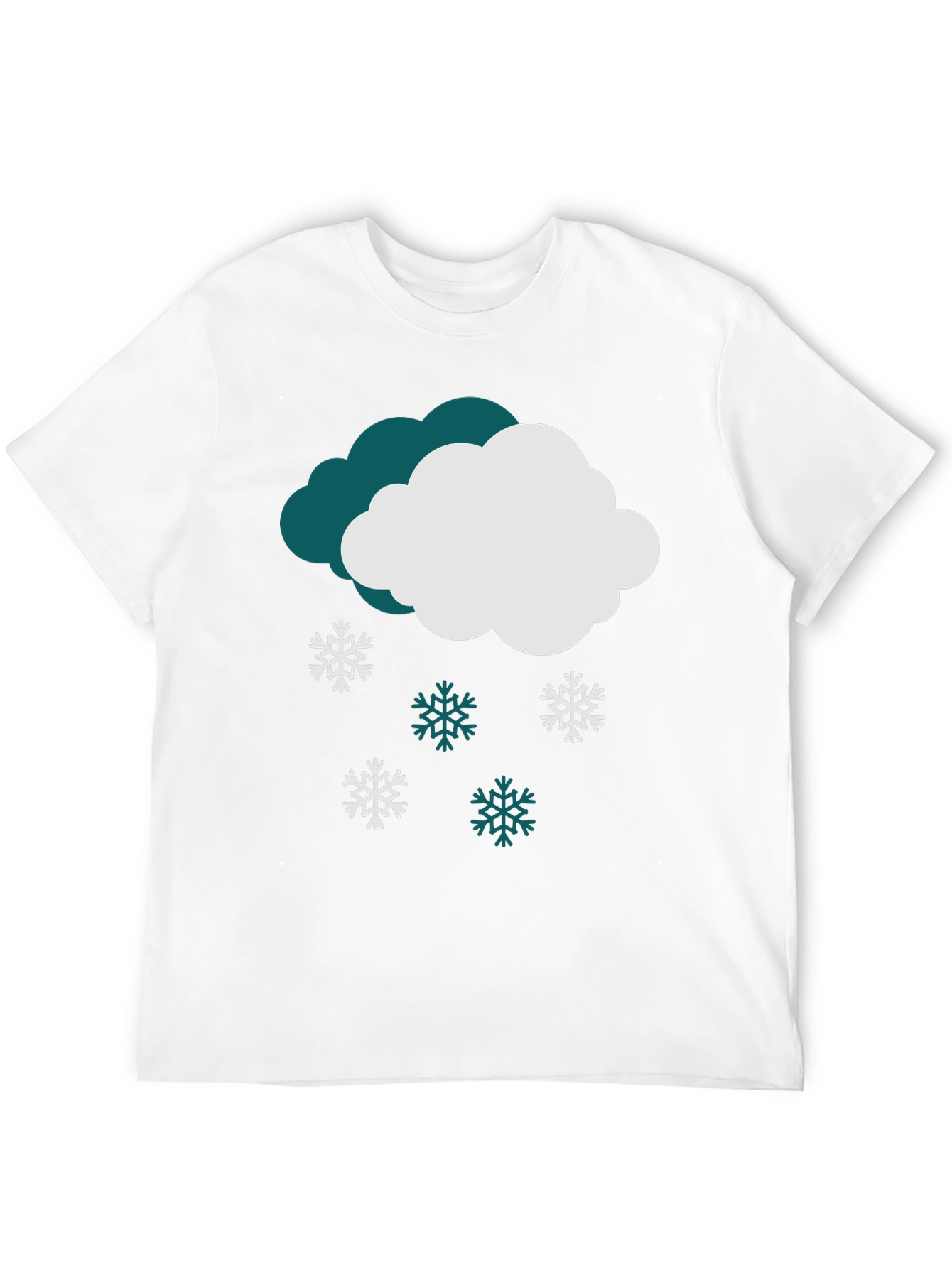 Snowy Cloud Graphic Tee - Winter Holiday Style