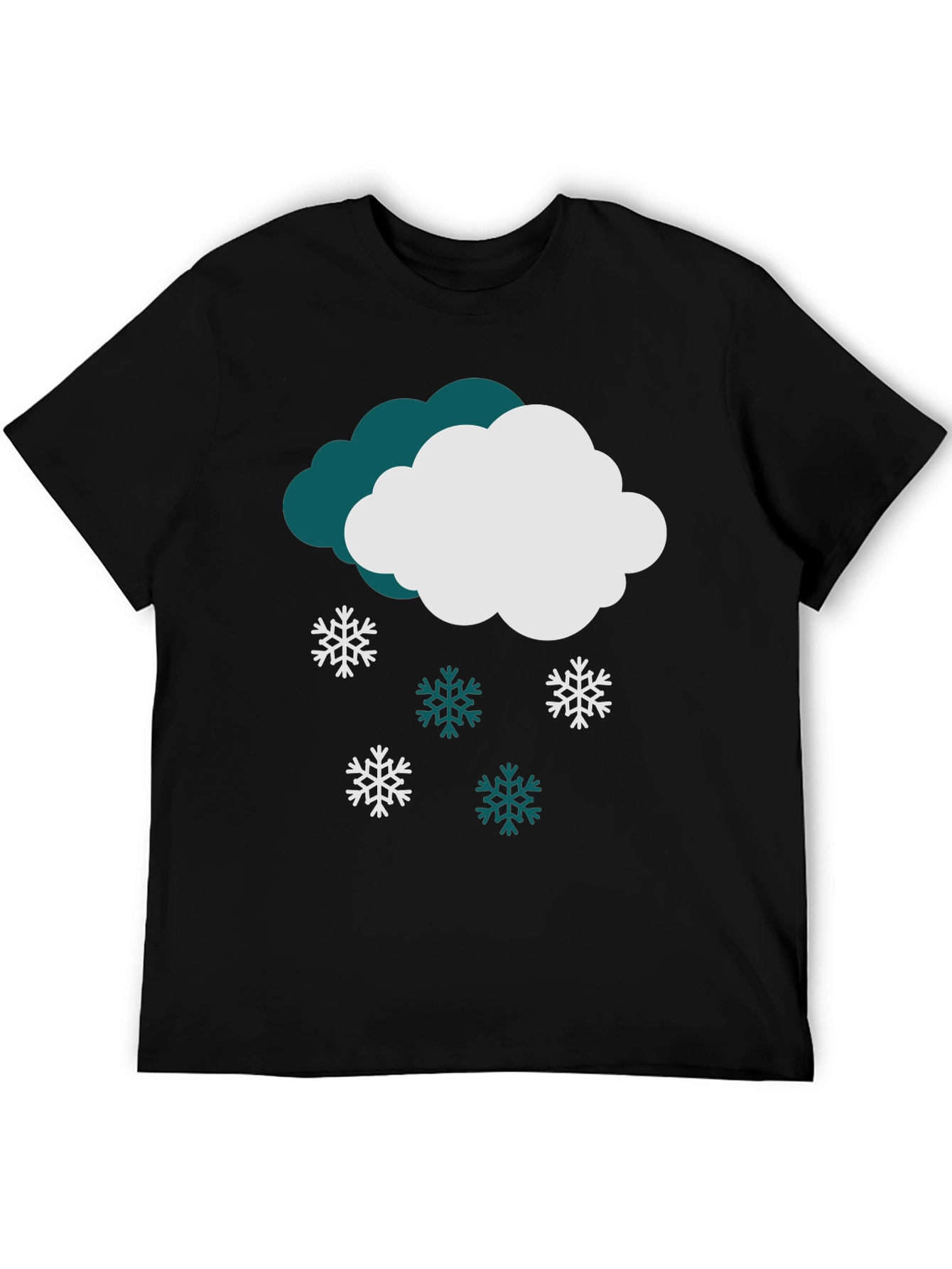 Snowy Cloud Graphic Tee - Winter Holiday Style